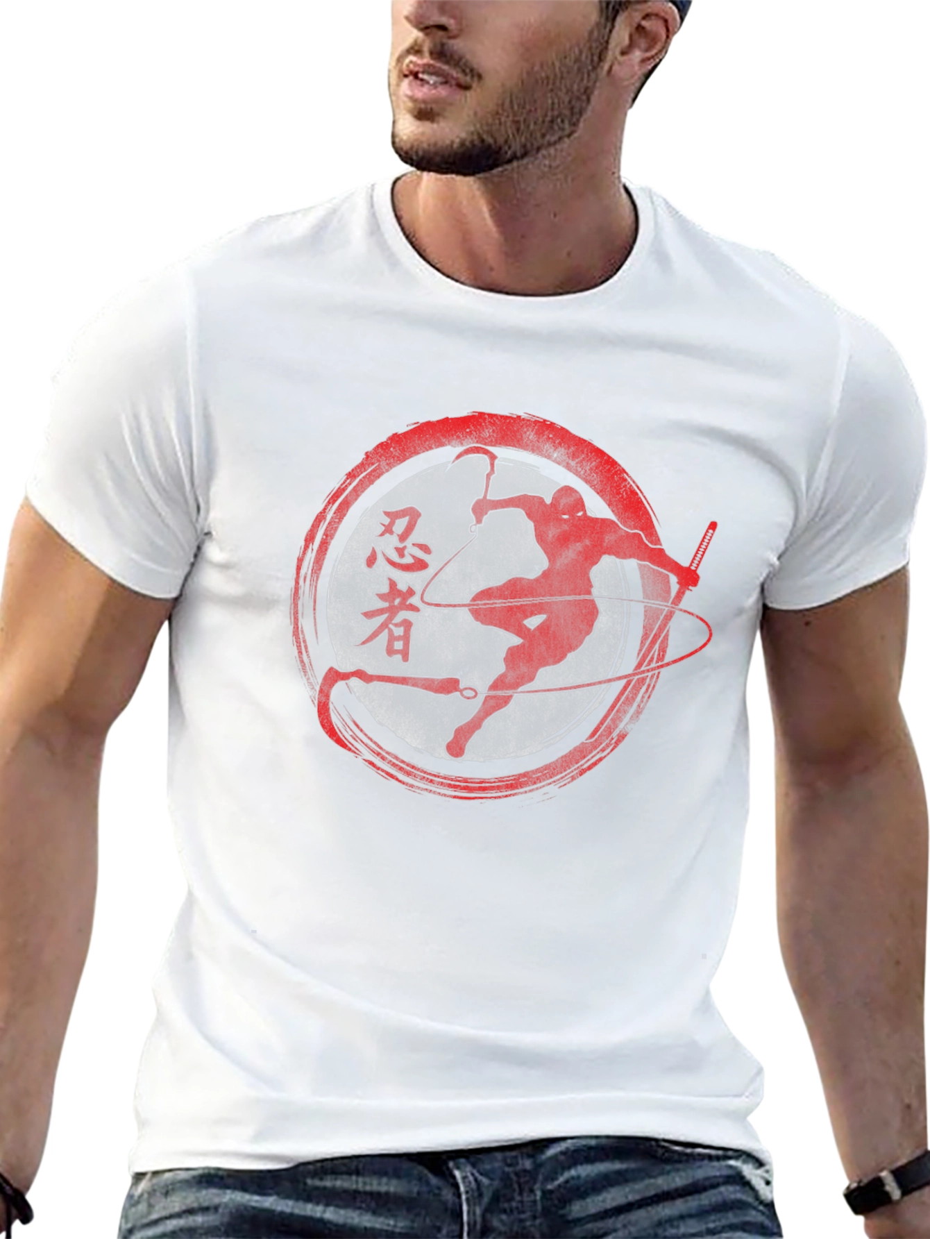 Ninja Warrior Graphic Tee - Black Cotton T-Shirt