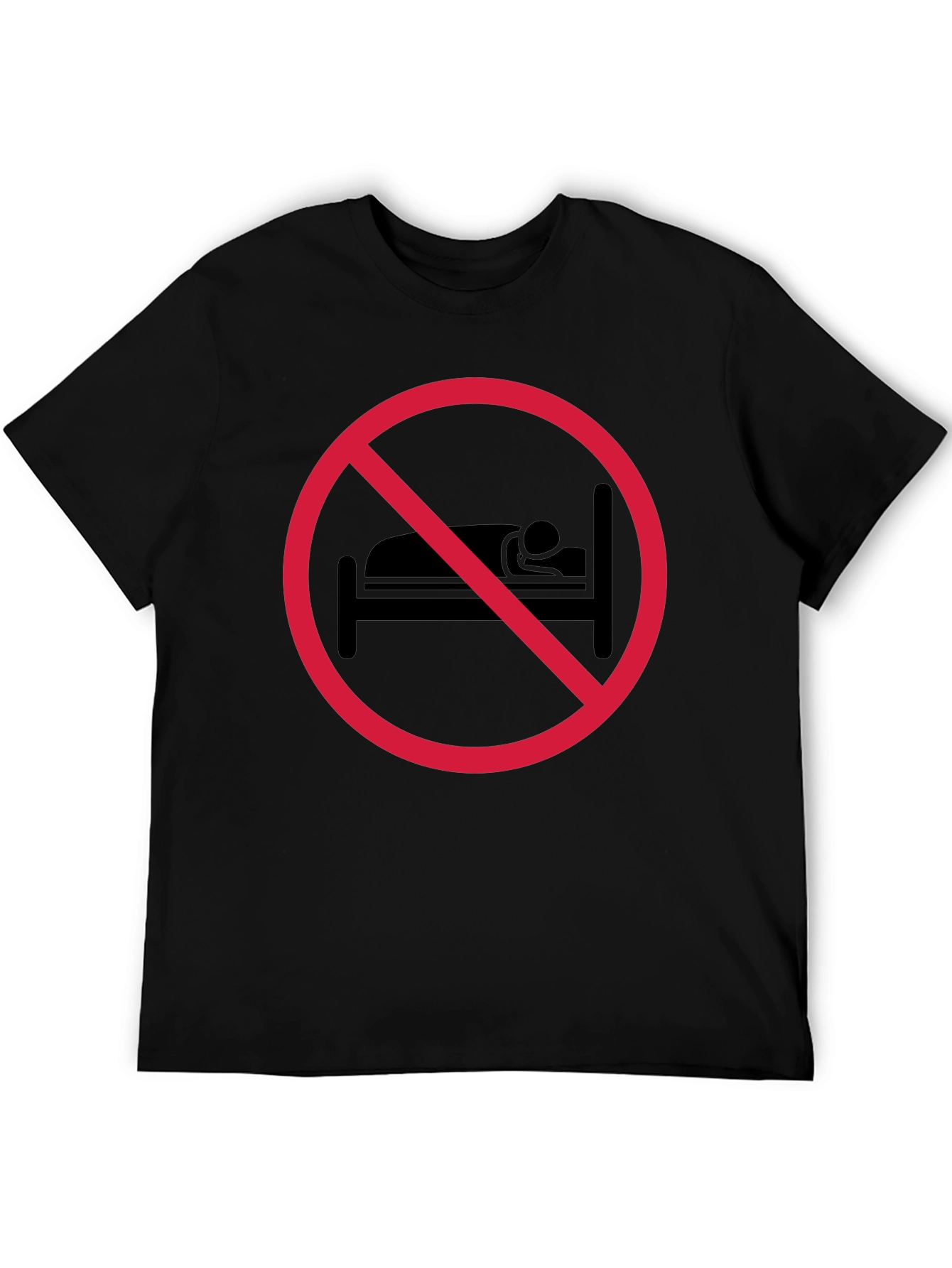 No Sleeping Black T-Shirt