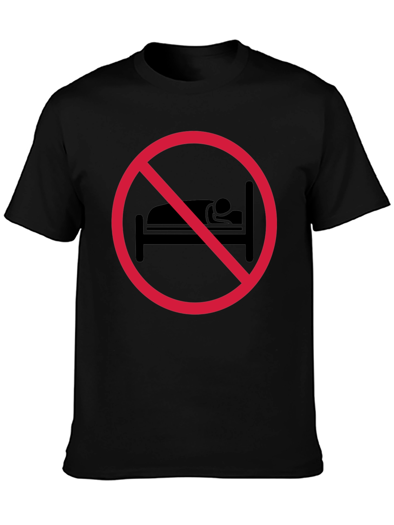 No Sleeping Black T-Shirt