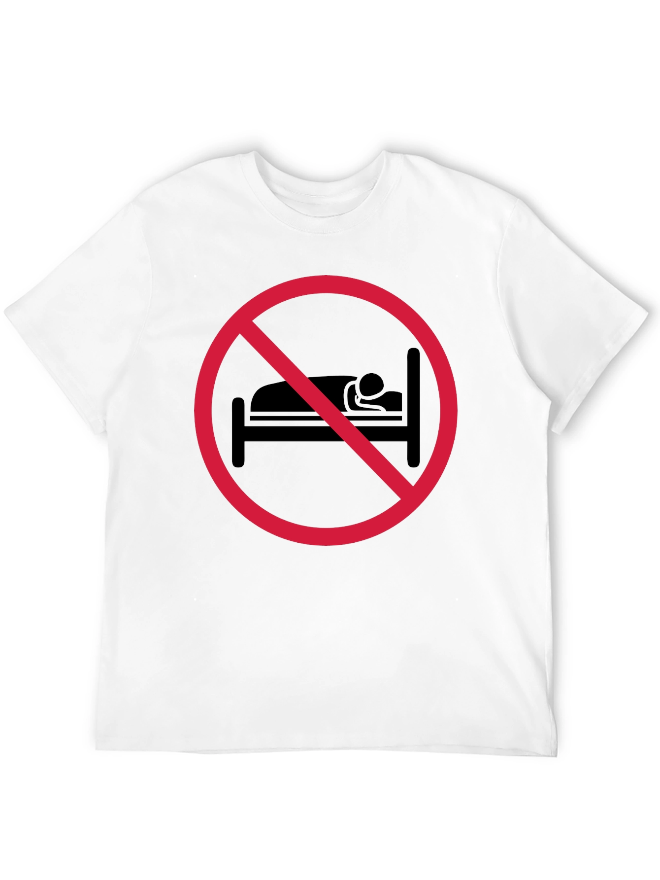 No Sleeping Black T-Shirt
