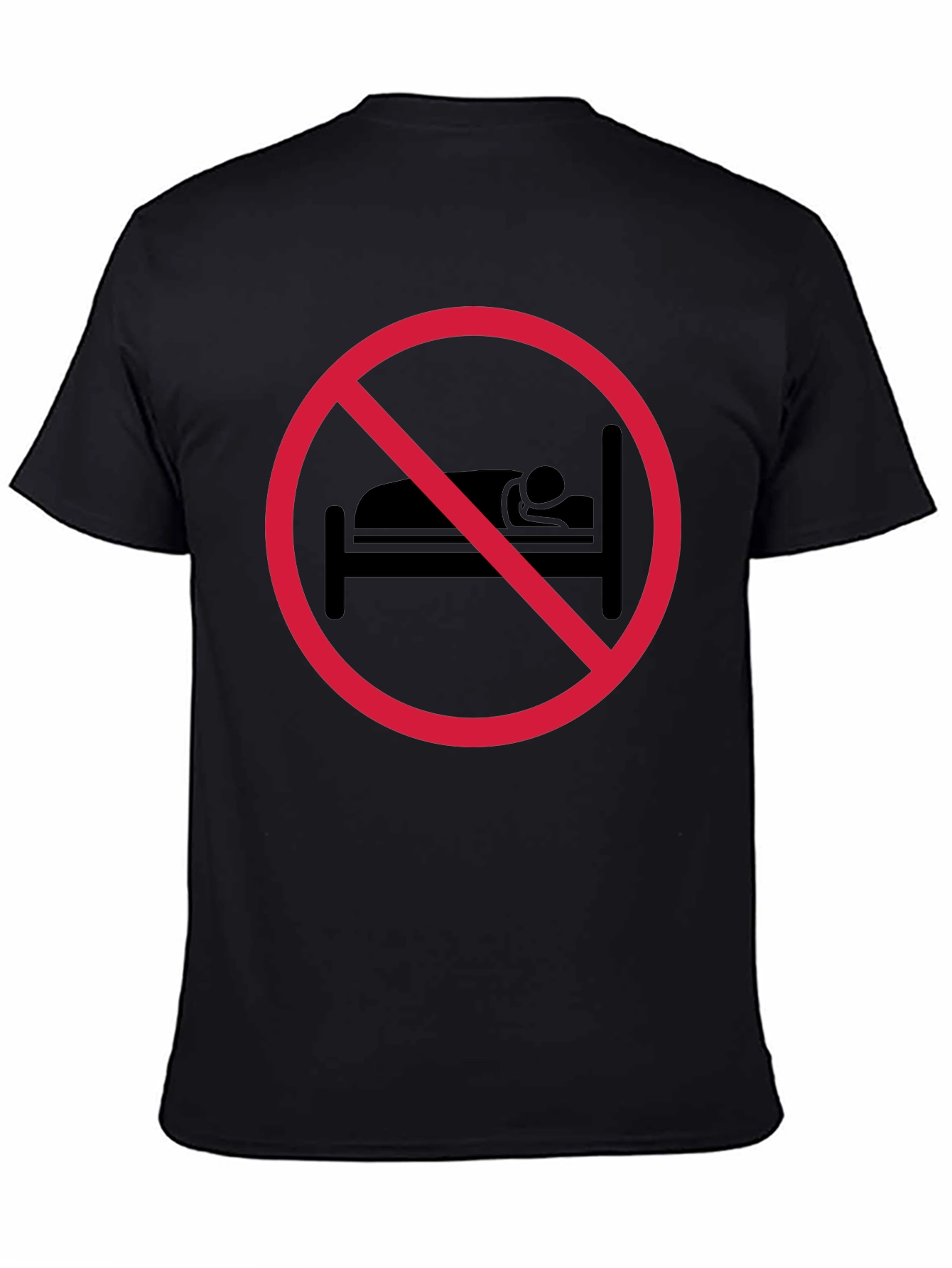 No Sleeping Black T-Shirt