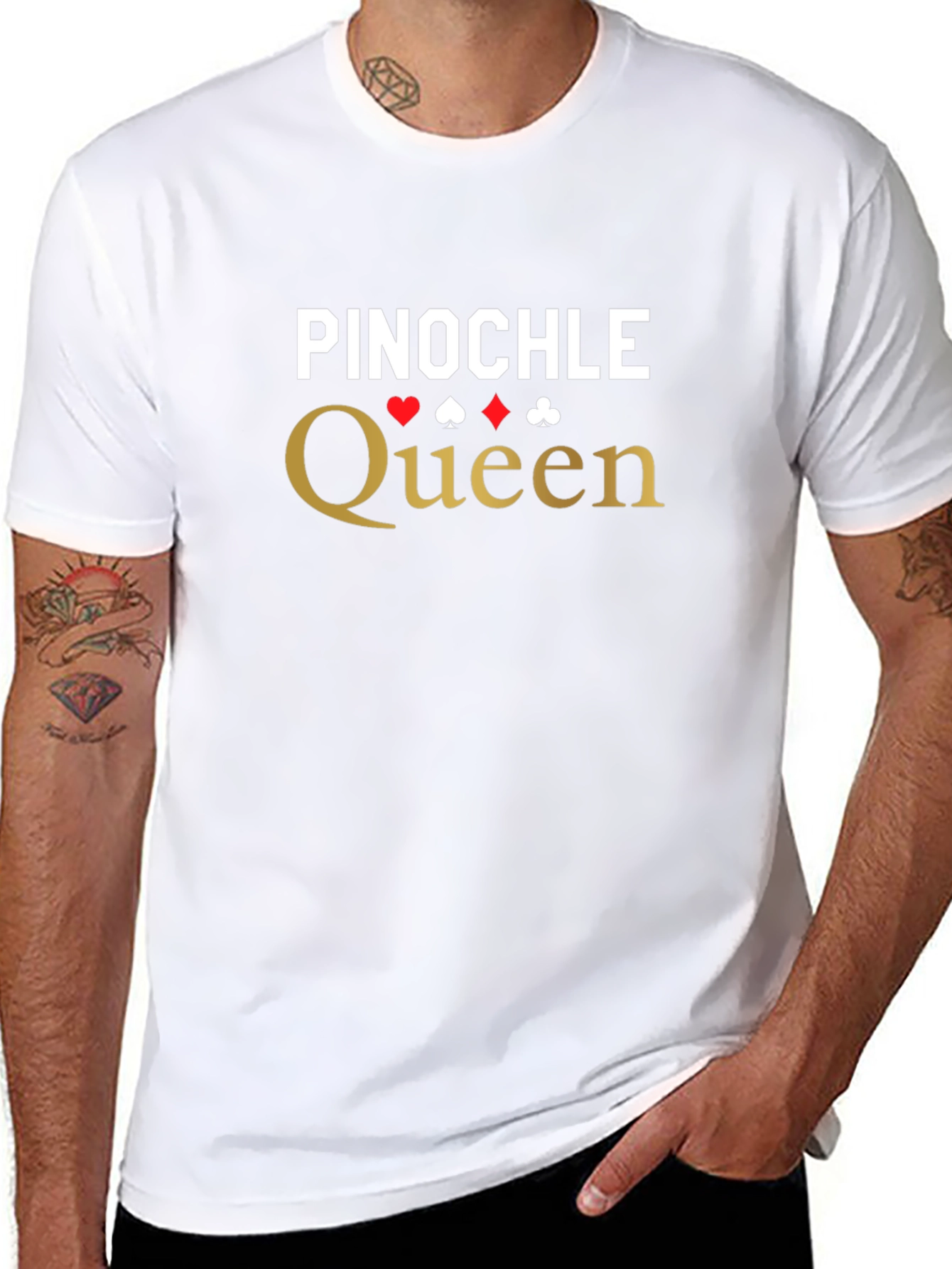 Pinochle Queen Graphic Tee - Card Game T-Shirt