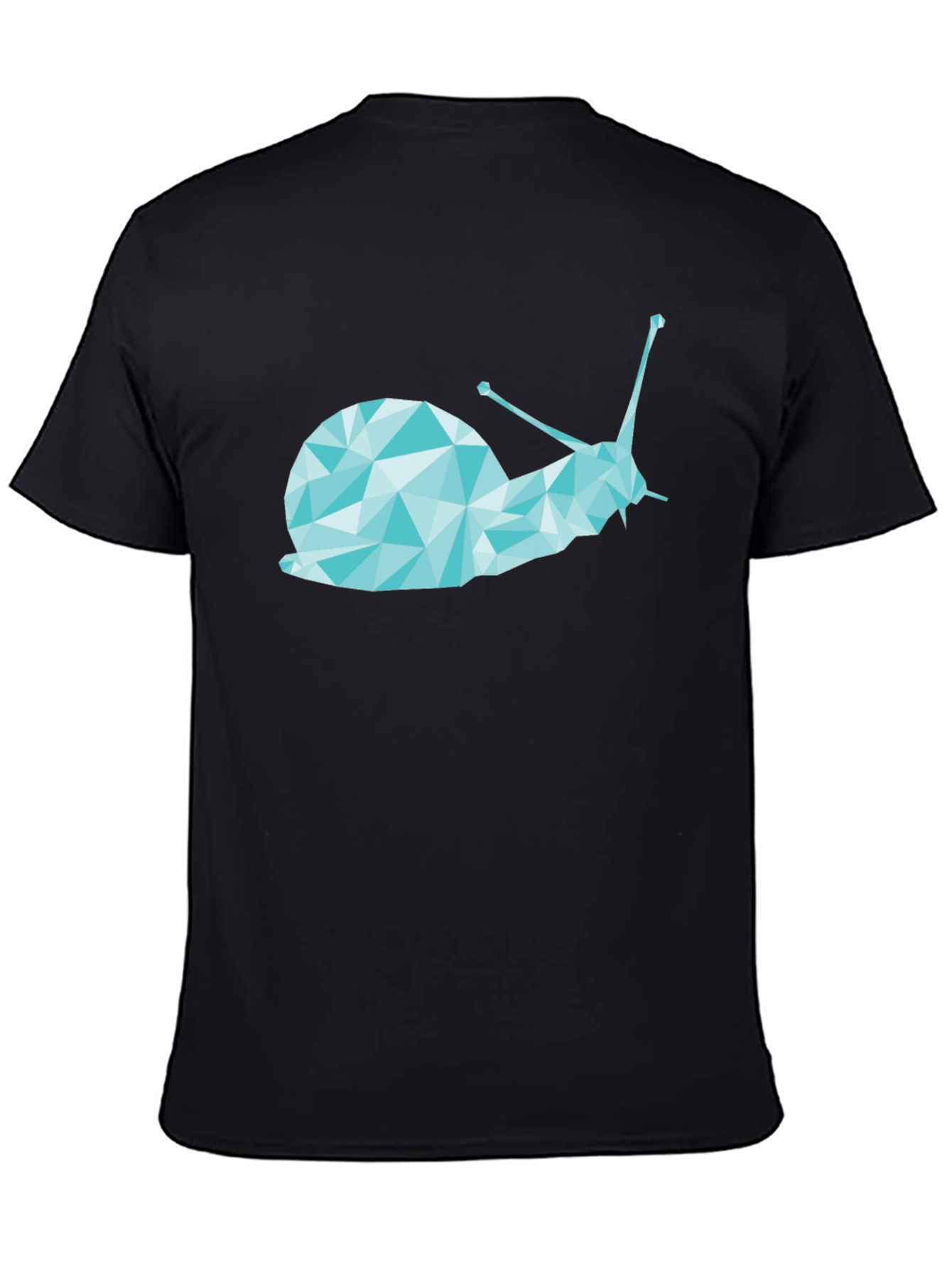 Geometric Snail Graphic Tee - Black