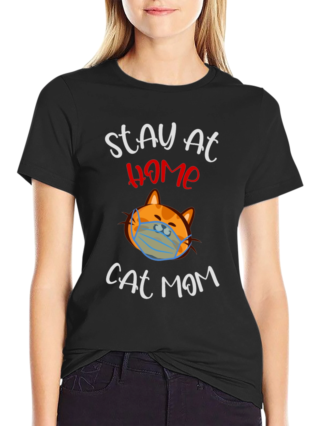 Stay at Home Cat Mom T-Shirt