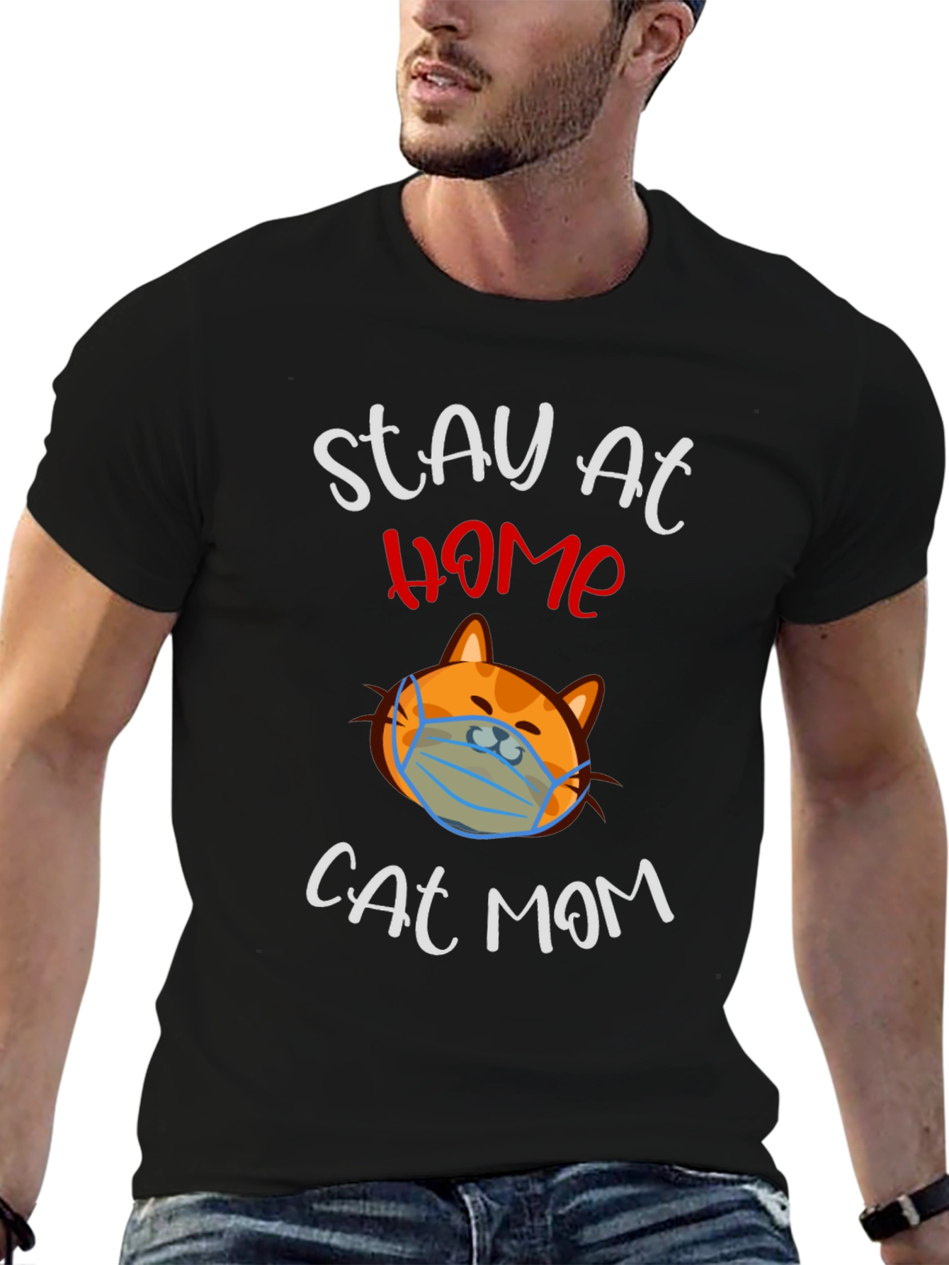 Stay at Home Cat Mom T-Shirt