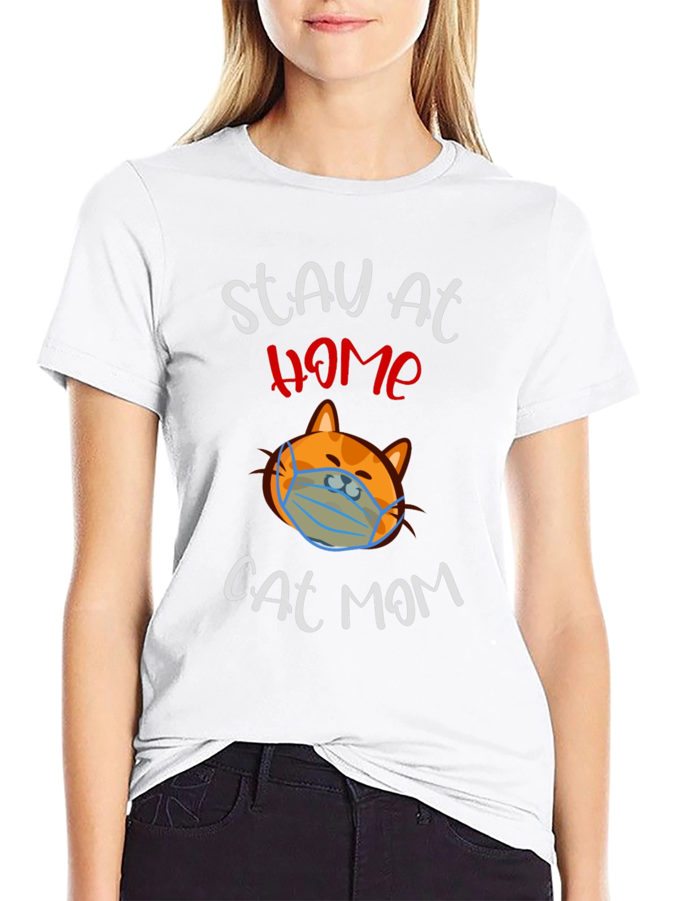 Stay at Home Cat Mom T-Shirt