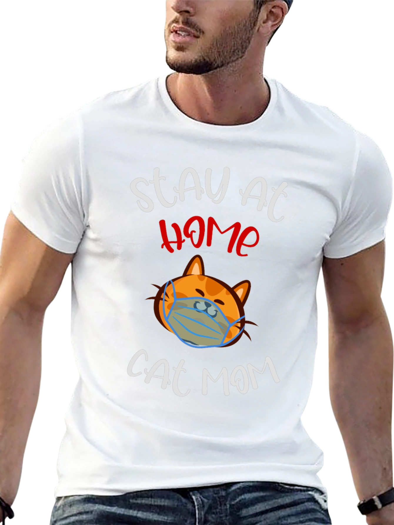 Stay at Home Cat Mom T-Shirt