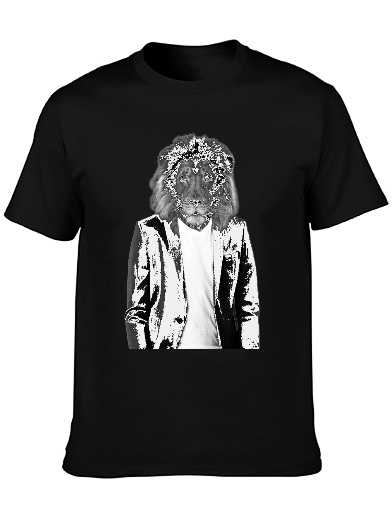 Lion Suit Graphic Tee - Cool Animal Print