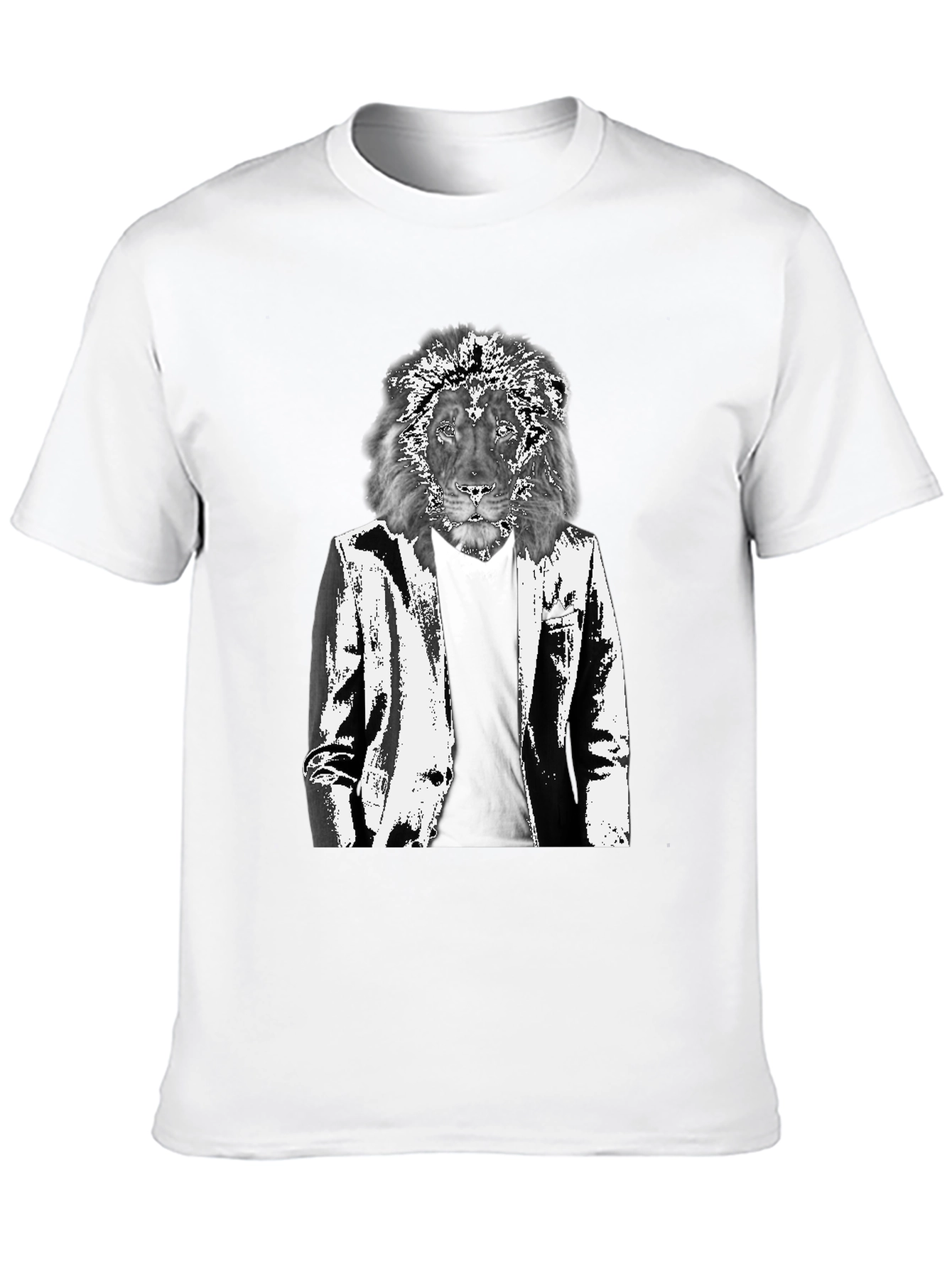 Lion Suit Graphic Tee - Cool Animal Print