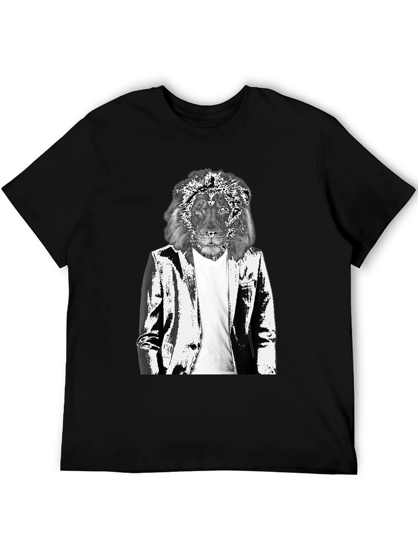 Lion Suit Graphic Tee - Cool Animal Print