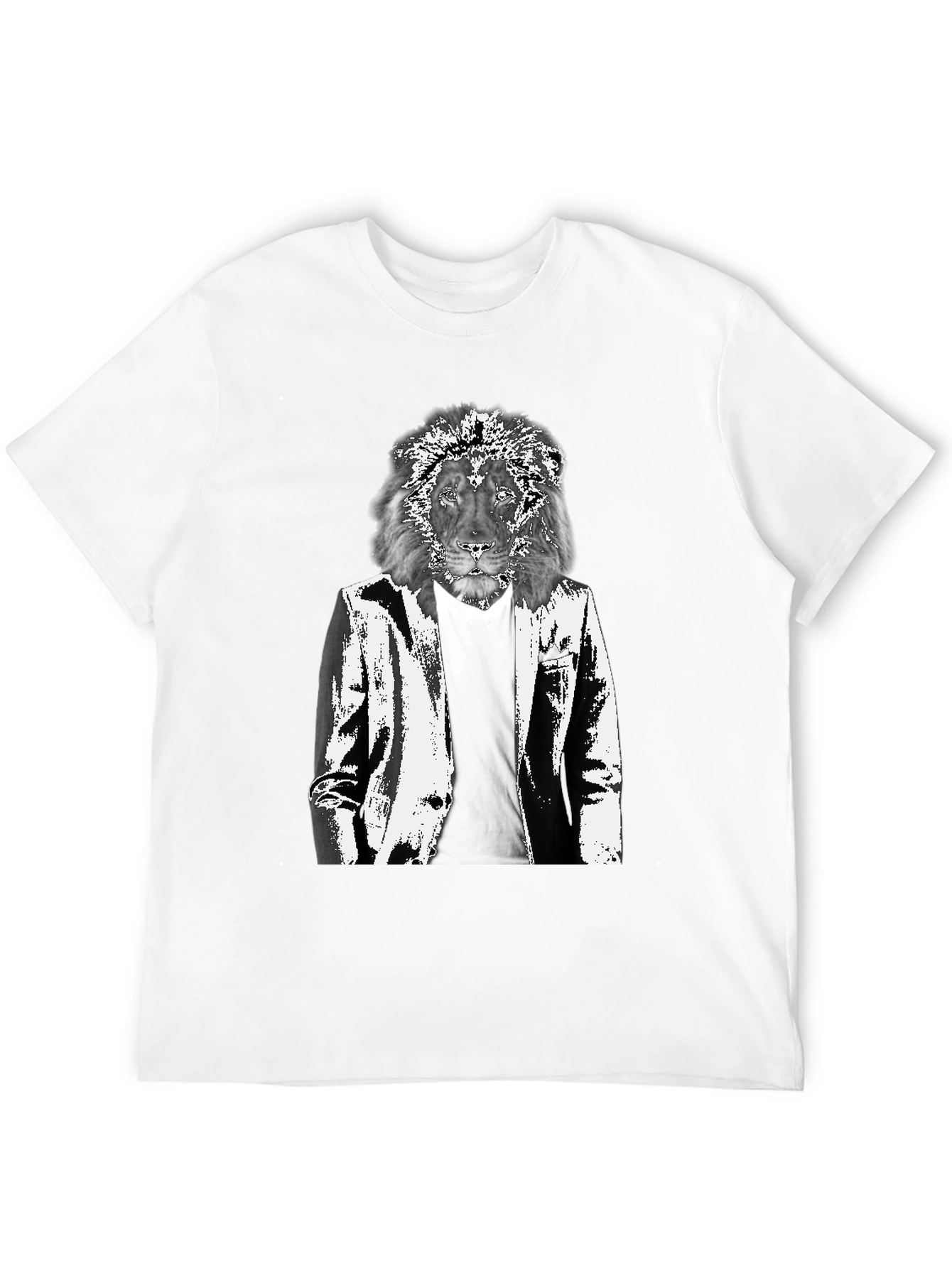 Lion Suit Graphic Tee - Cool Animal Print