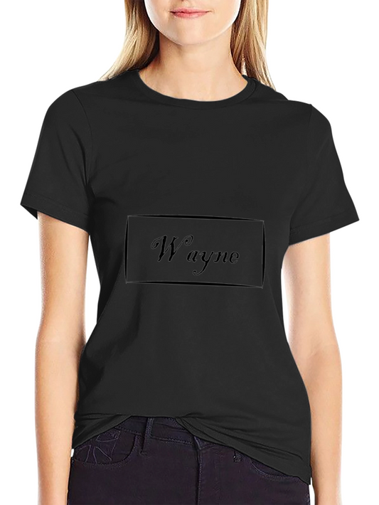 Wayne Graphic Print T-Shirt - Classic Black Tee