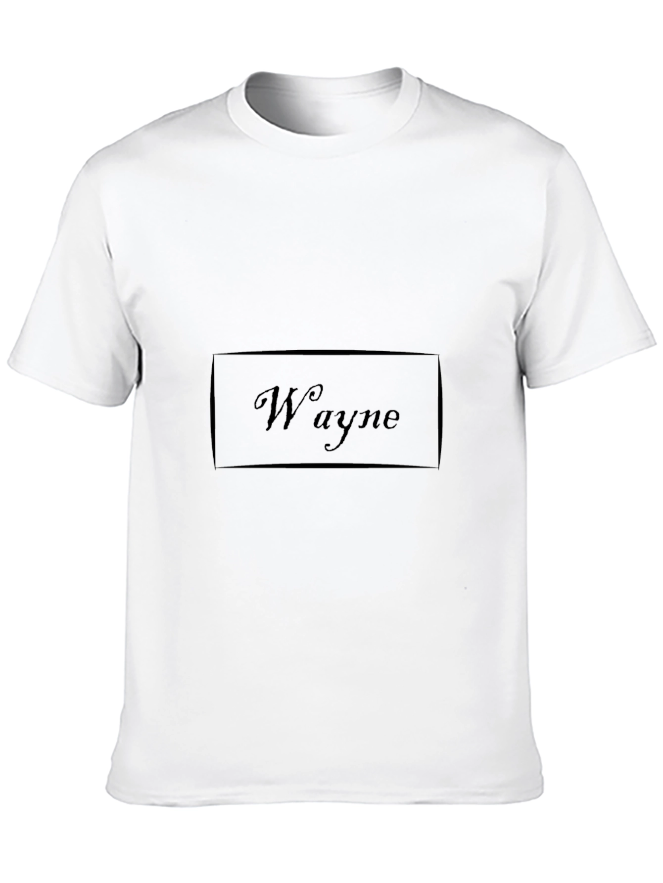 Wayne Graphic Print T-Shirt - Classic Black Tee