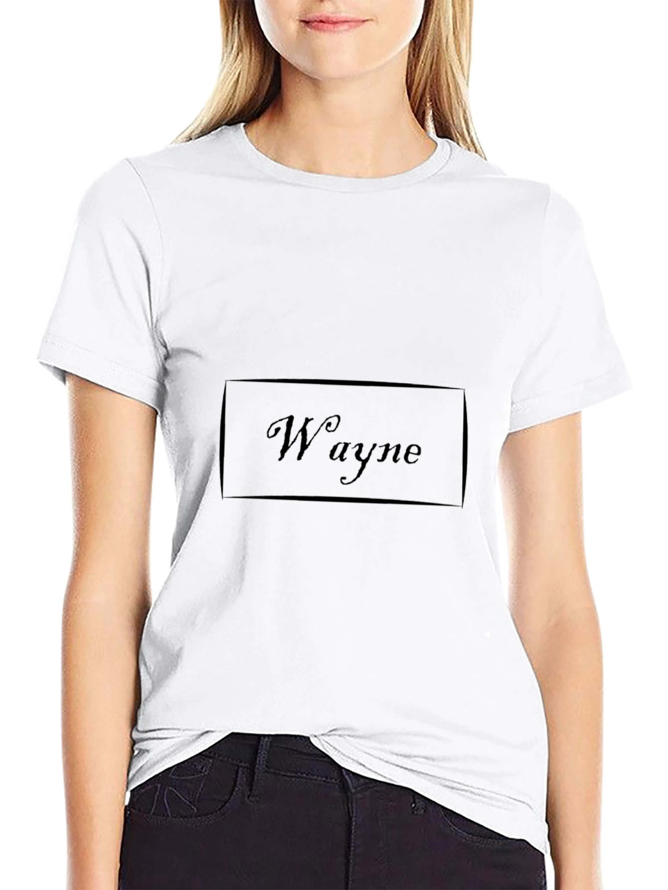 Wayne Graphic Print T-Shirt - Classic Black Tee