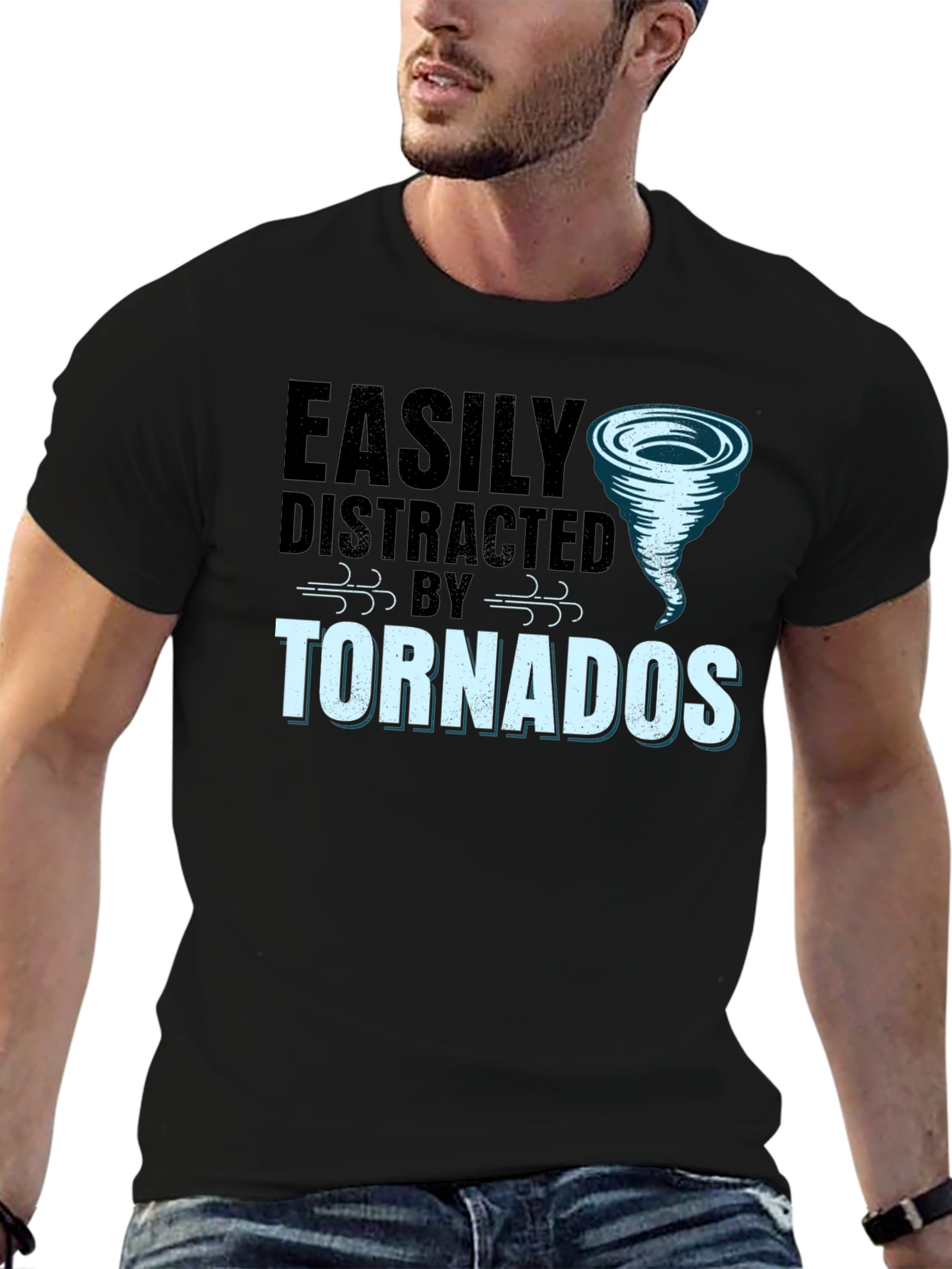 Easily Distracted By Tornadoes Graphic T-Shirt