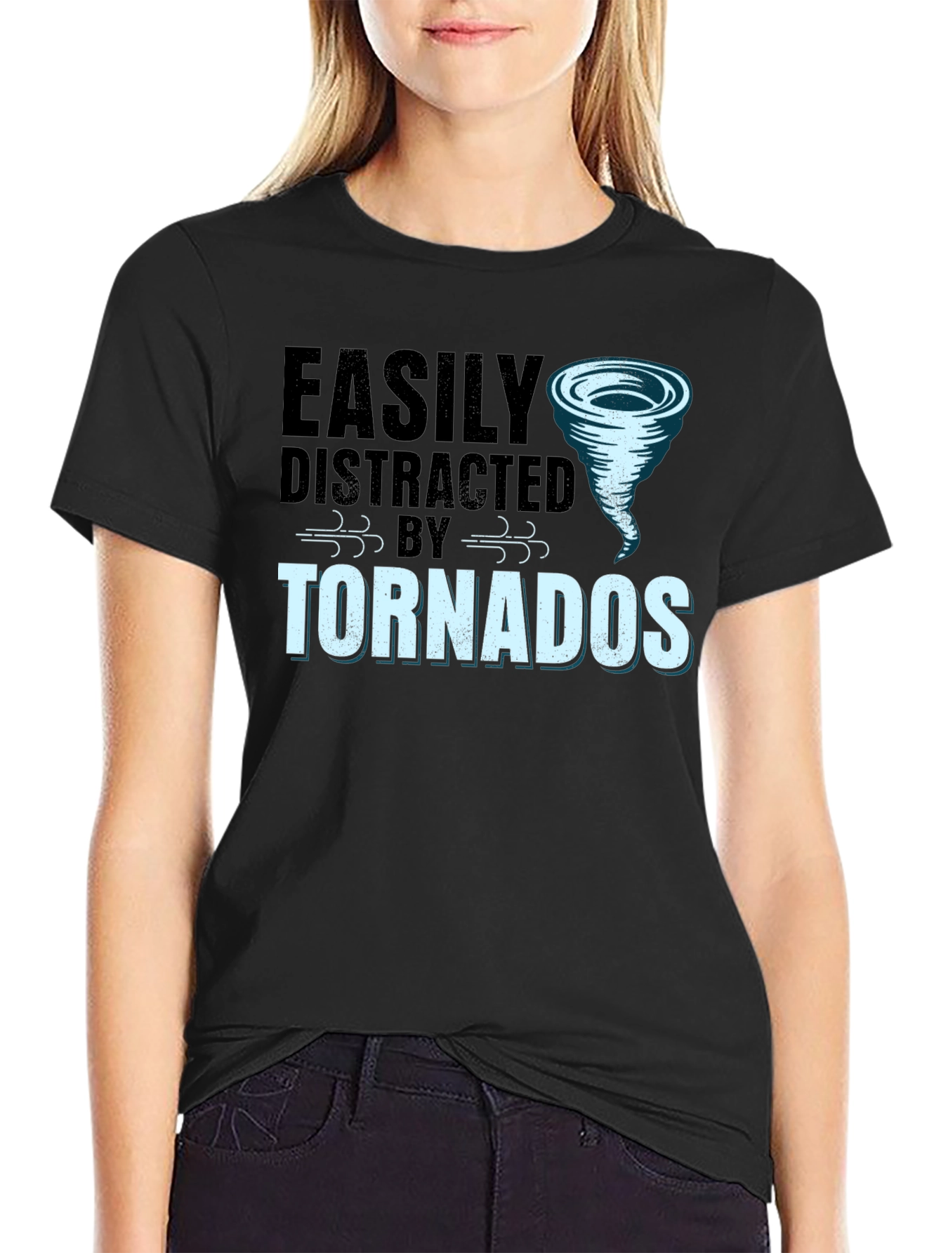 Easily Distracted By Tornadoes Graphic T-Shirt