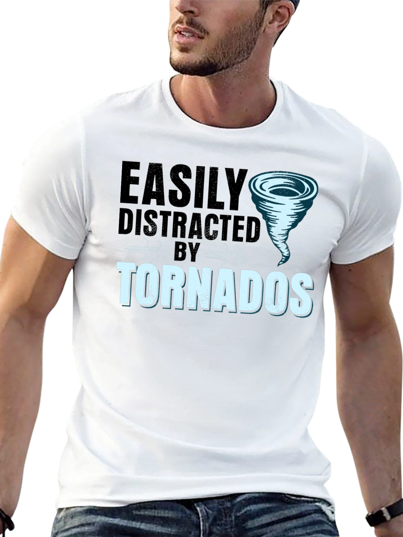 Easily Distracted By Tornadoes Graphic T-Shirt