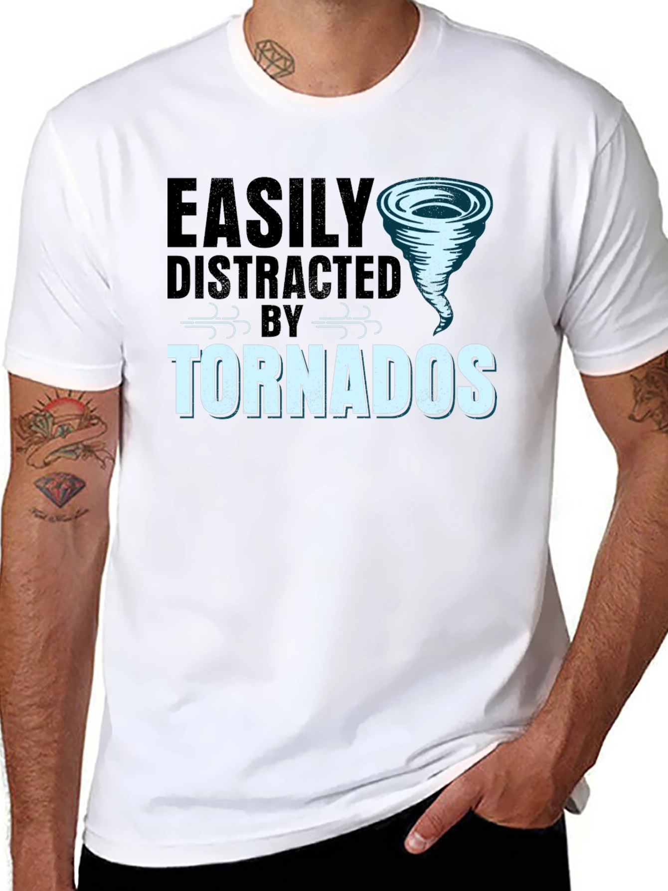 Easily Distracted By Tornadoes Graphic T-Shirt