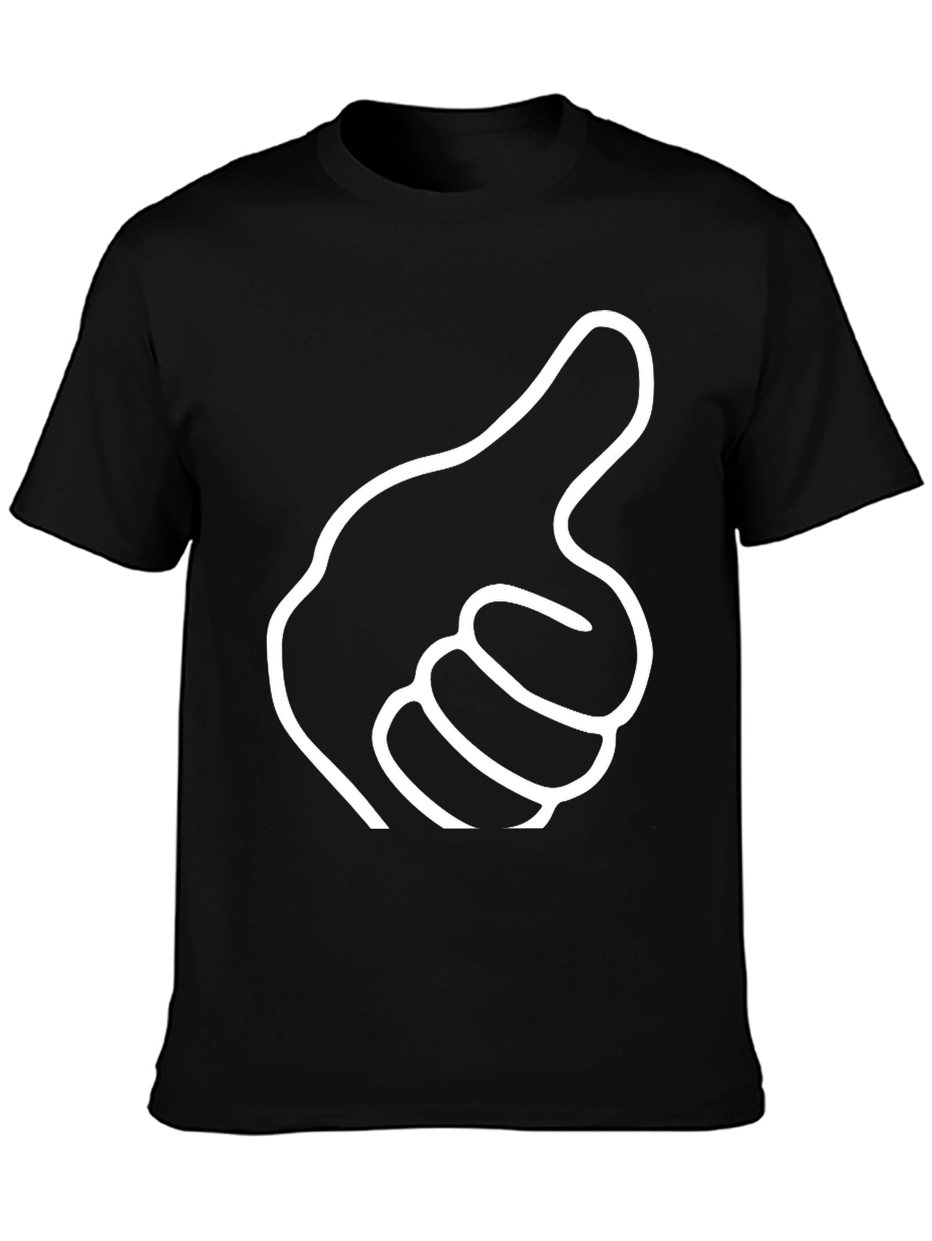 Pointing Hand Black T-Shirt - Novelty Graphic Tee