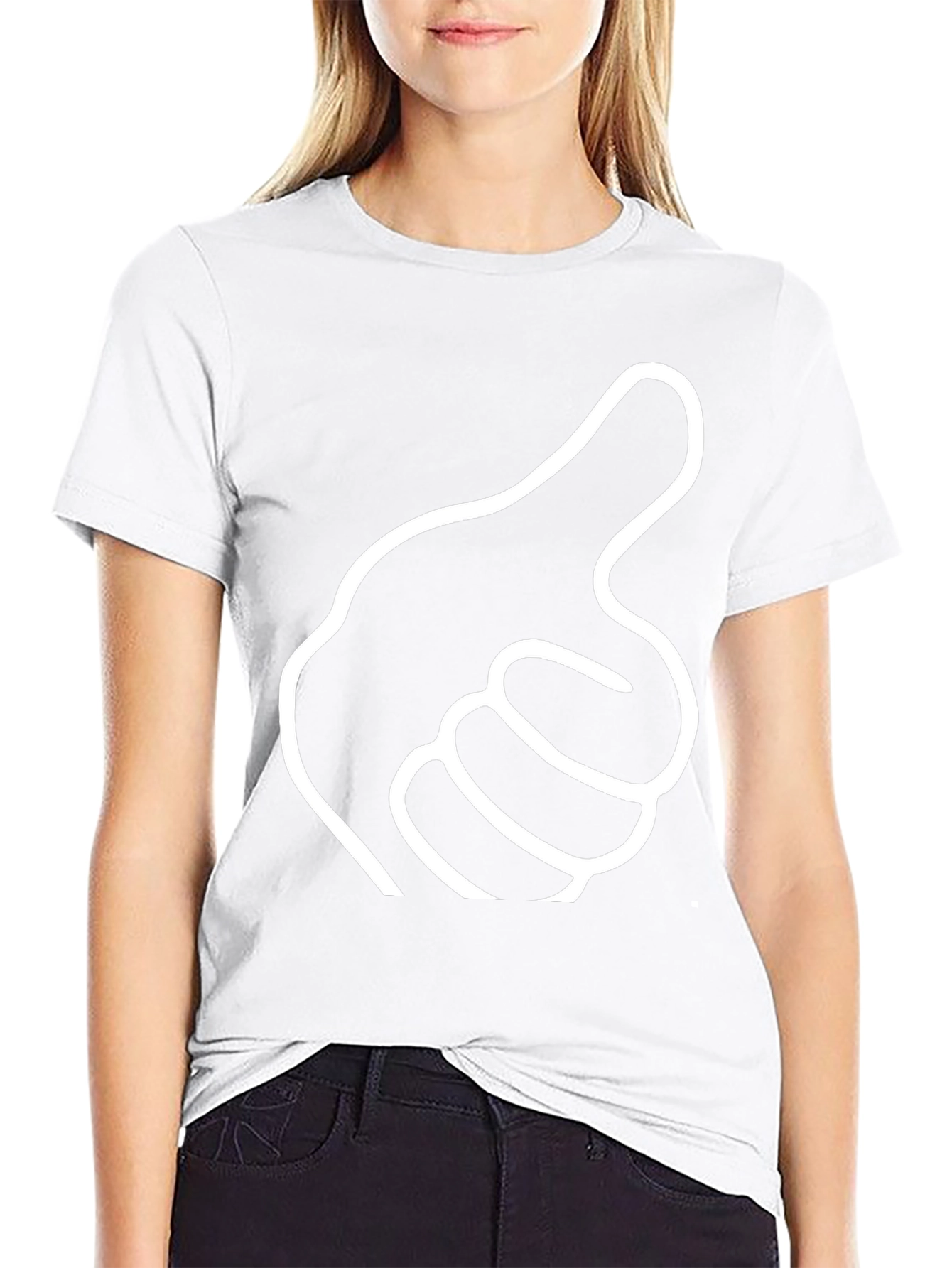 Pointing Hand Black T-Shirt - Novelty Graphic Tee