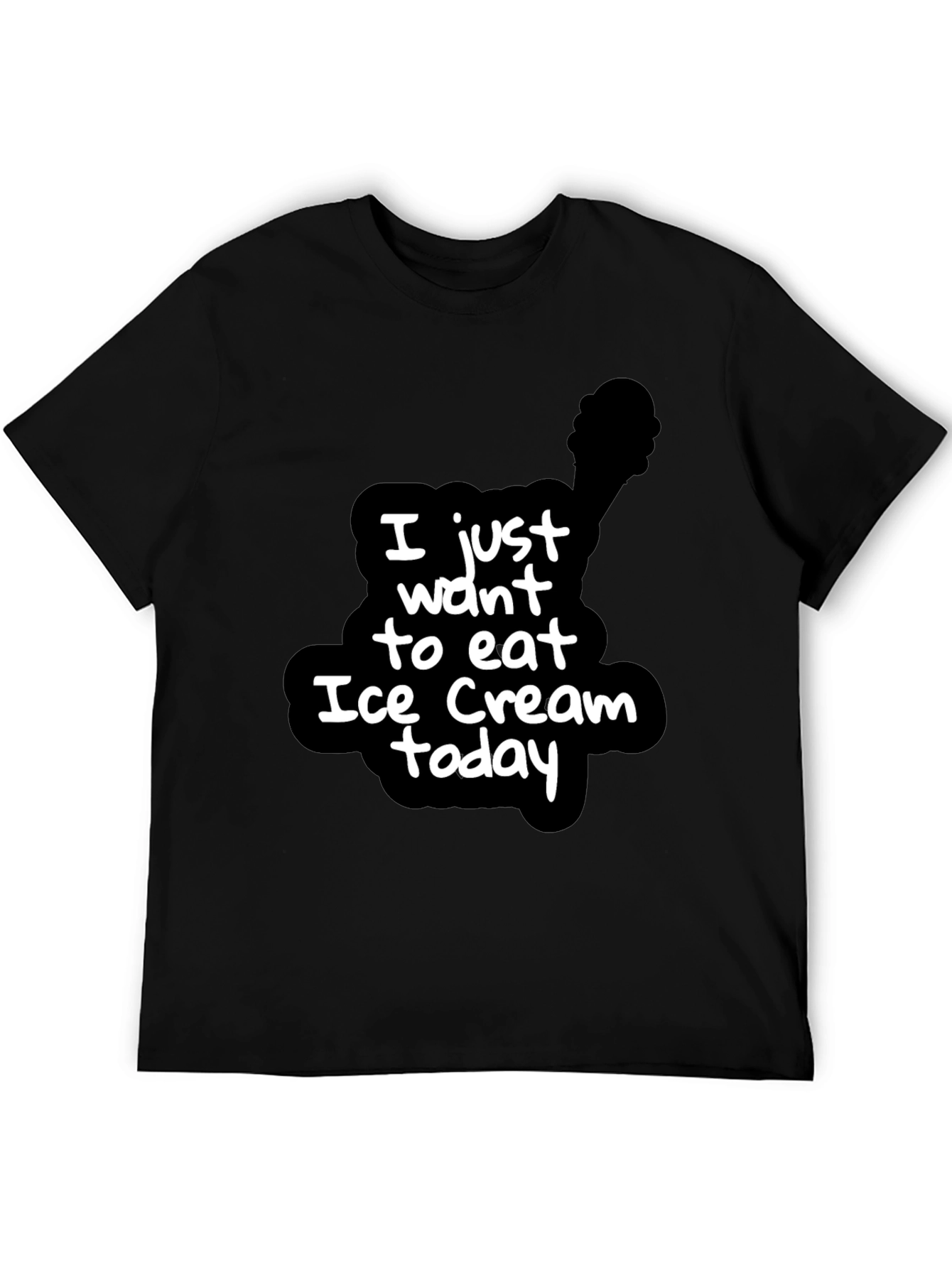 Ice Cream Today Black Graphic Tee
