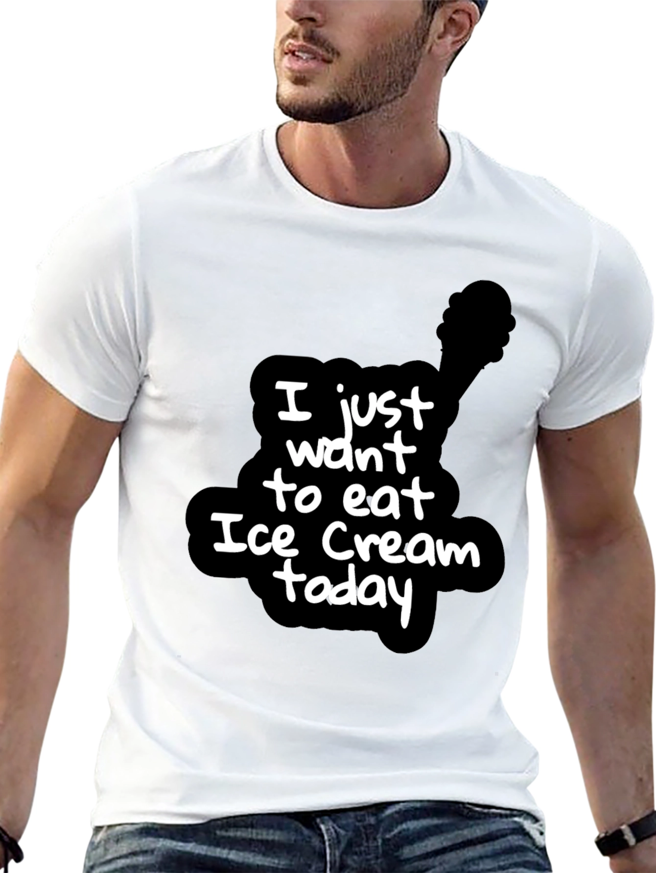 Ice Cream Today Black Graphic Tee