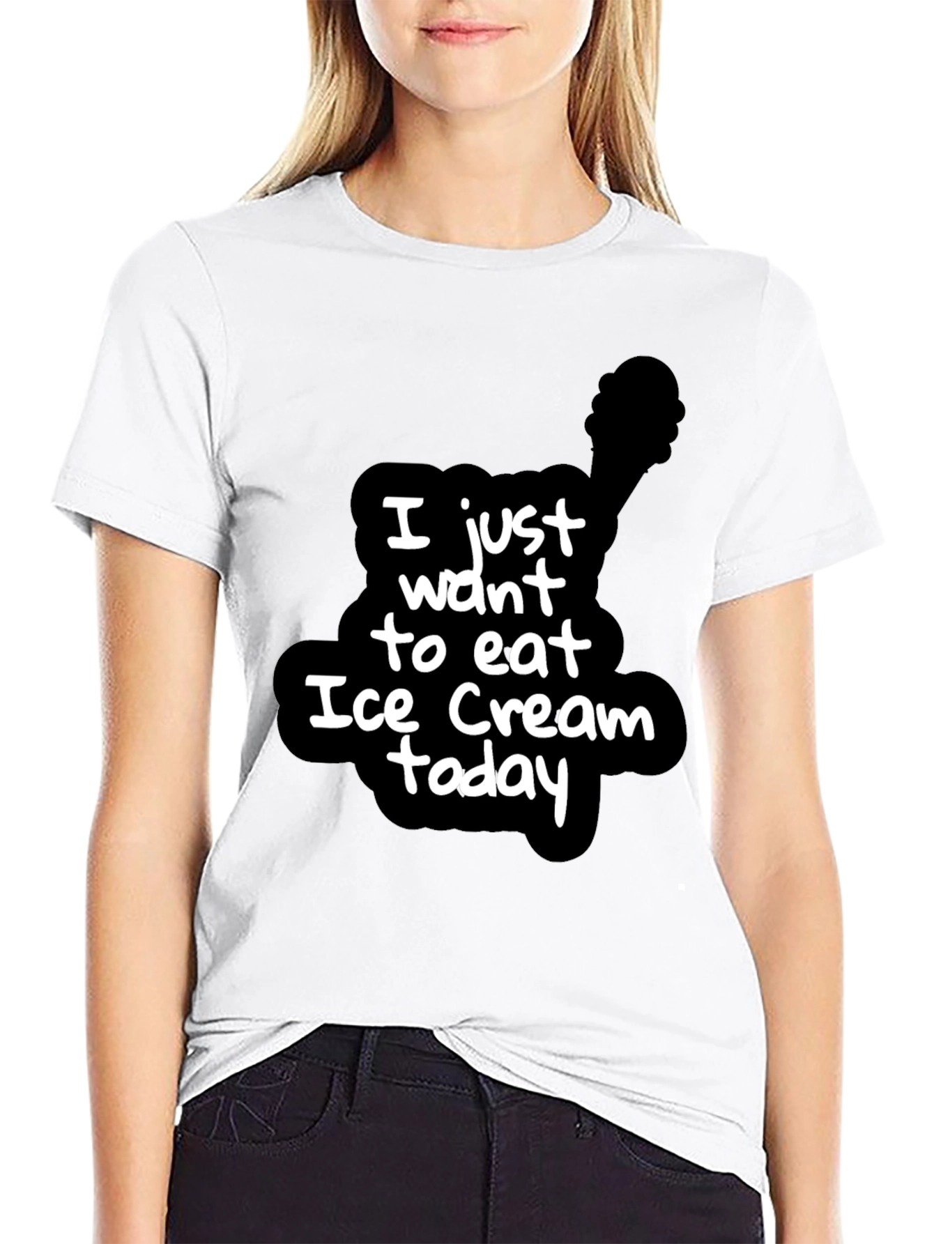 Ice Cream Today Black Graphic Tee