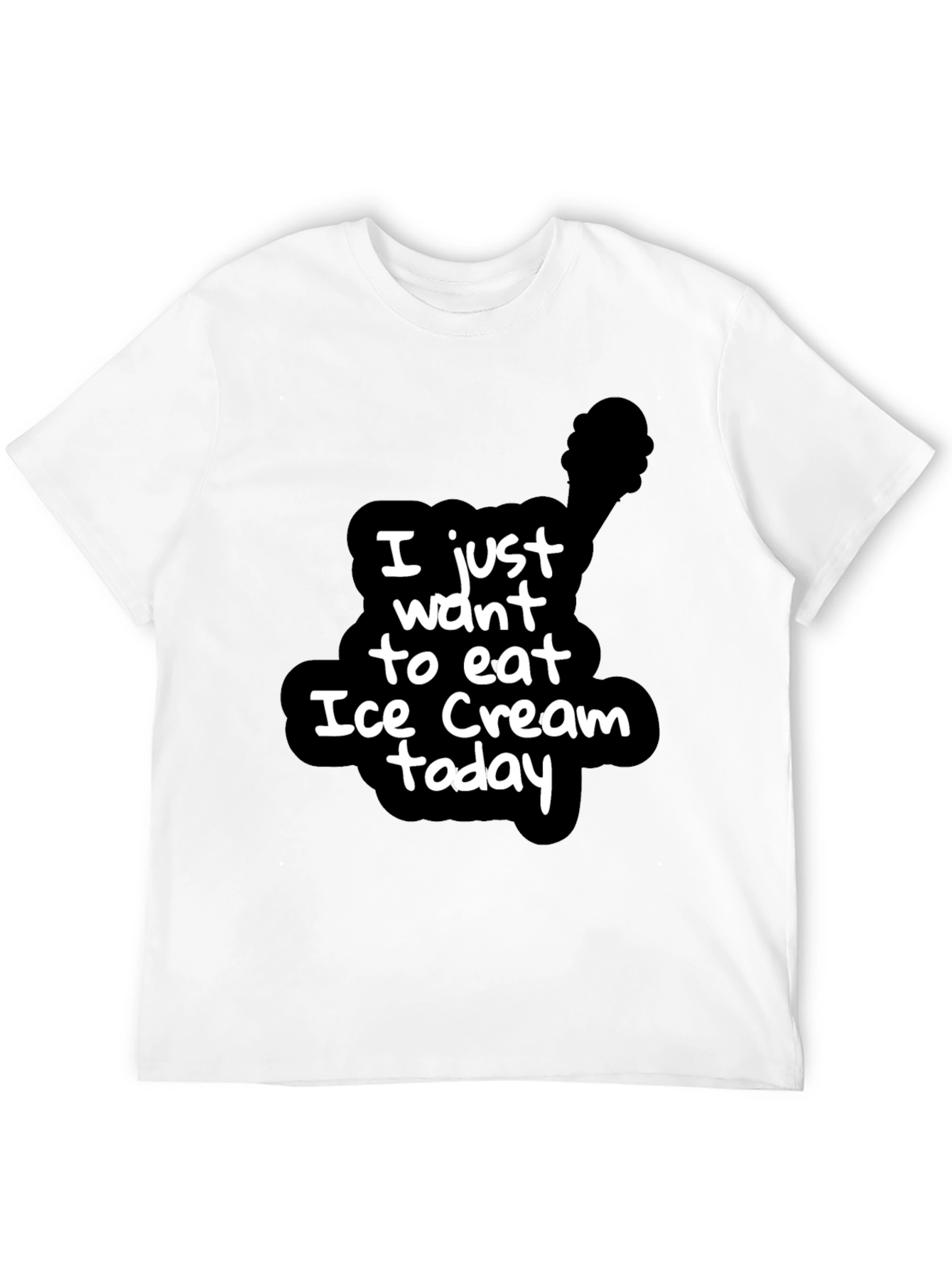 Ice Cream Today Black Graphic Tee