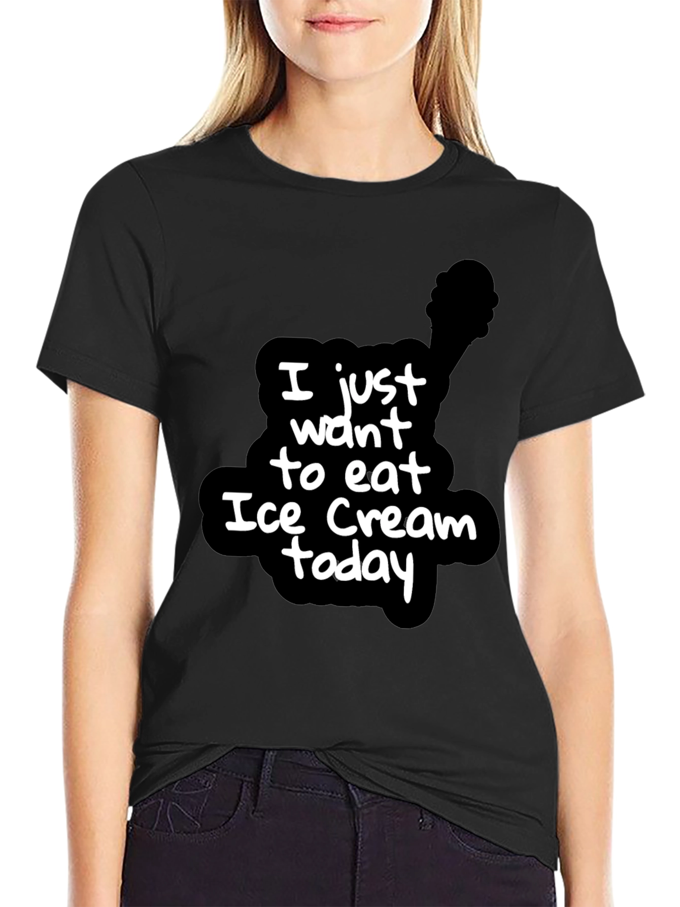 Ice Cream Today Black Graphic Tee