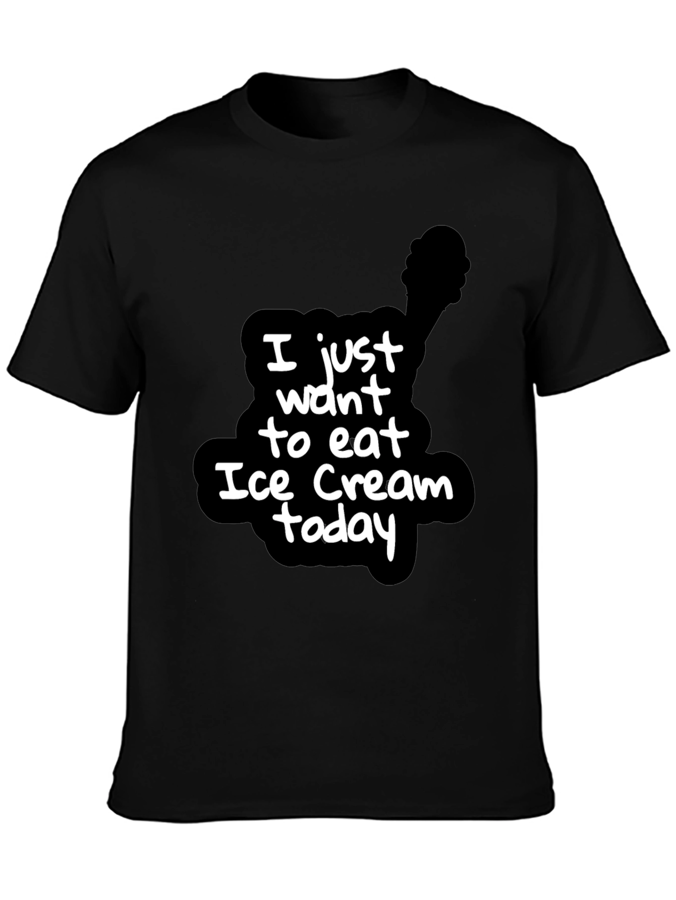Ice Cream Today Black Graphic Tee