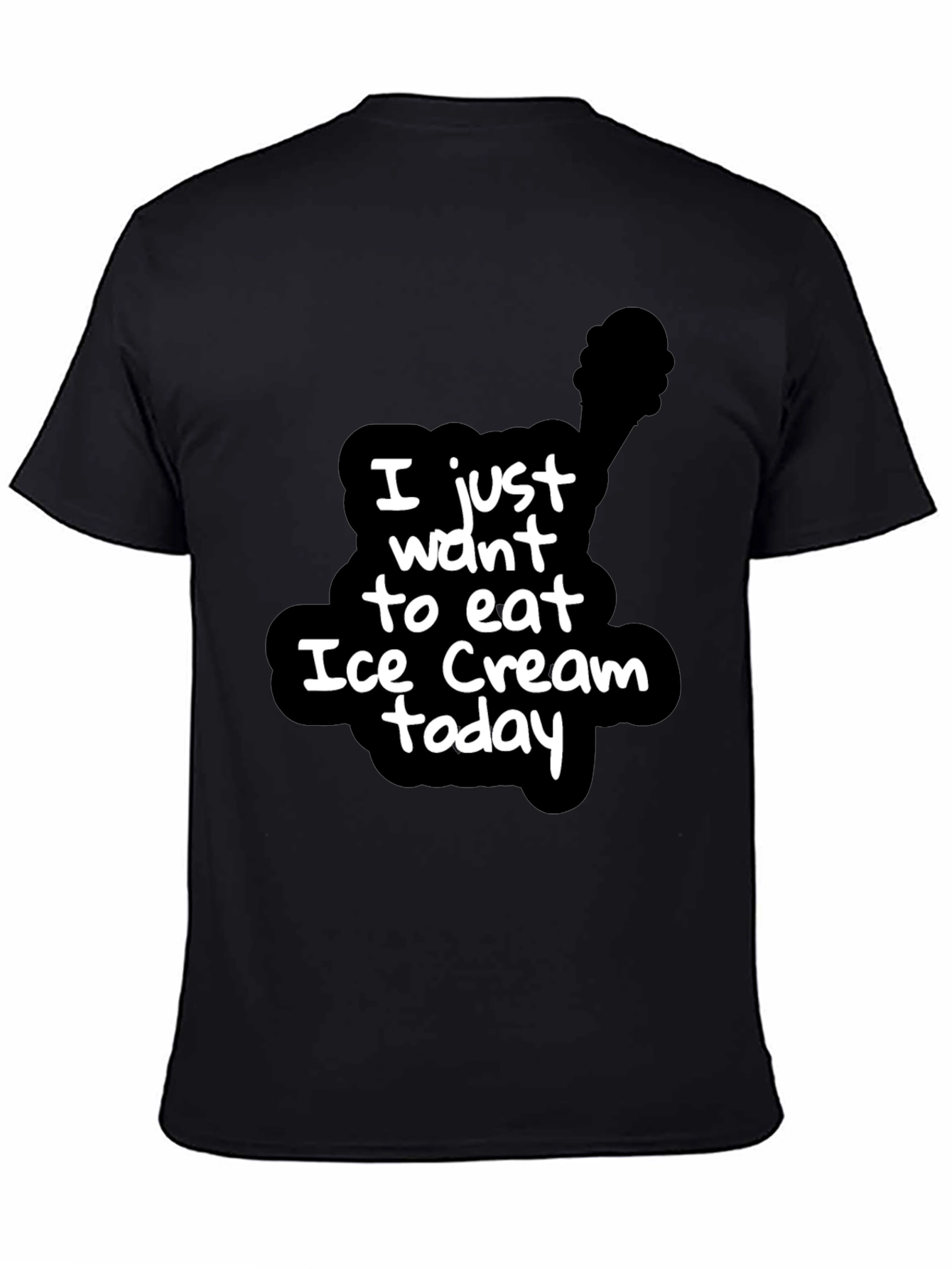 Ice Cream Today Black Graphic Tee