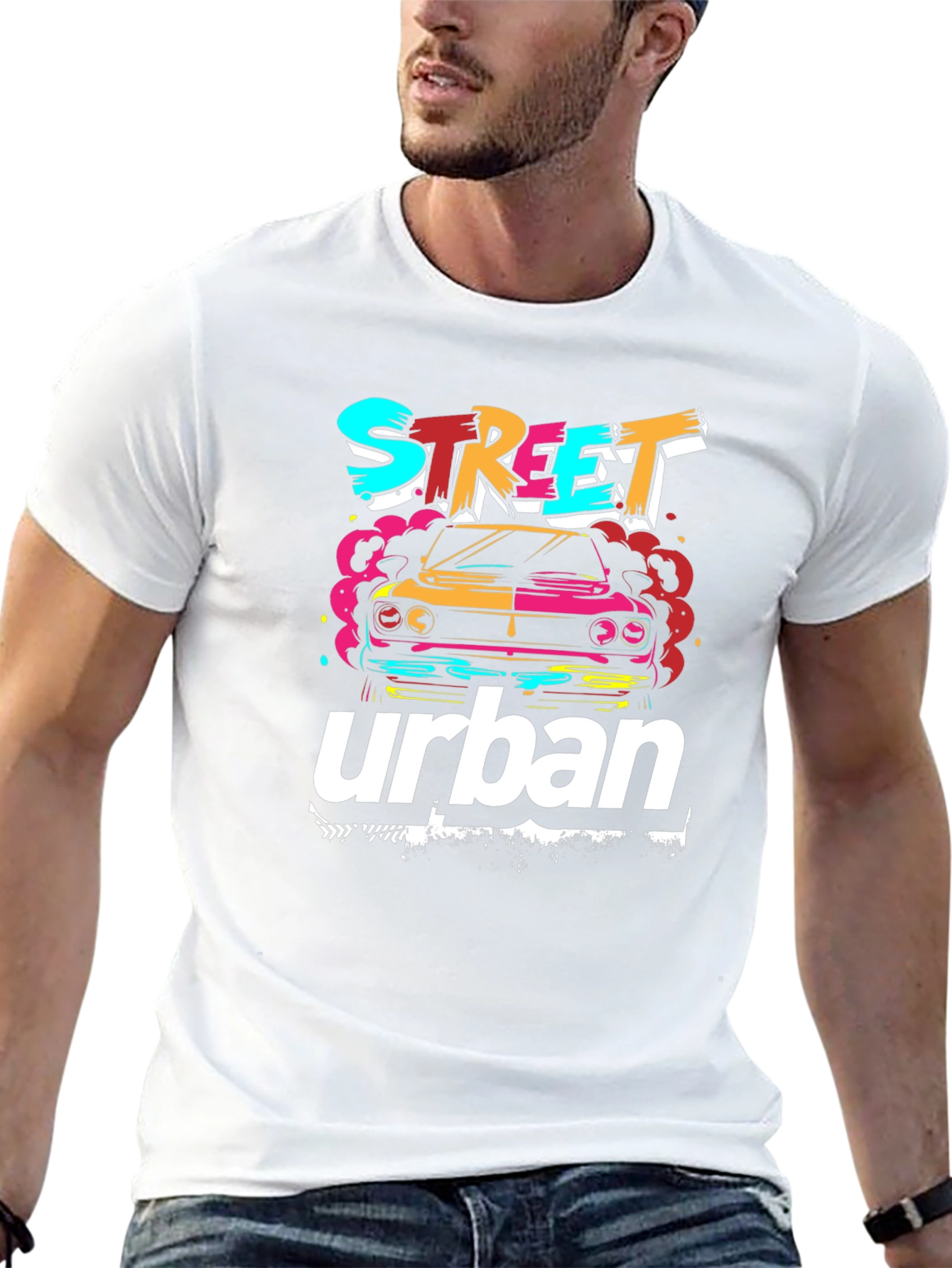Street Urban Car Graphic T-Shirt