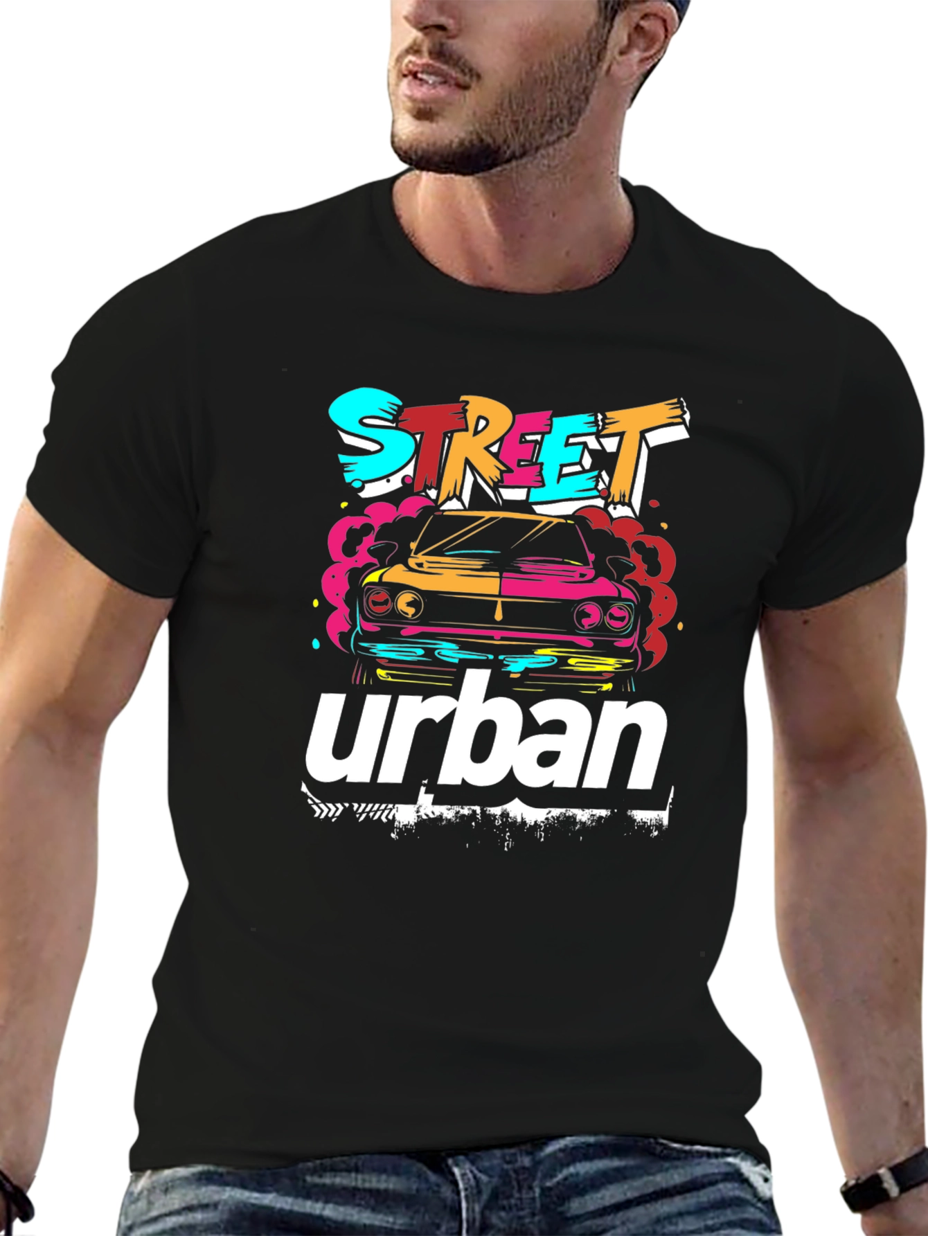 Street Urban Car Graphic T-Shirt