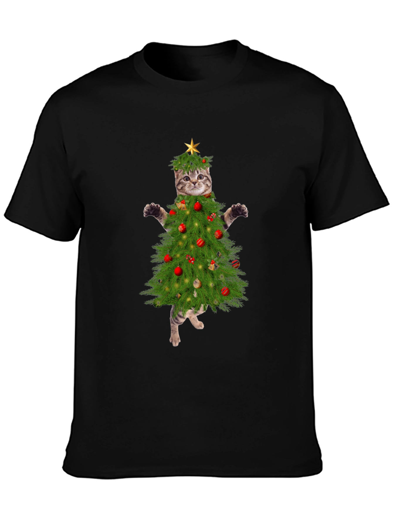 Christmas Cat Tree T-Shirt - Holiday Apparel
