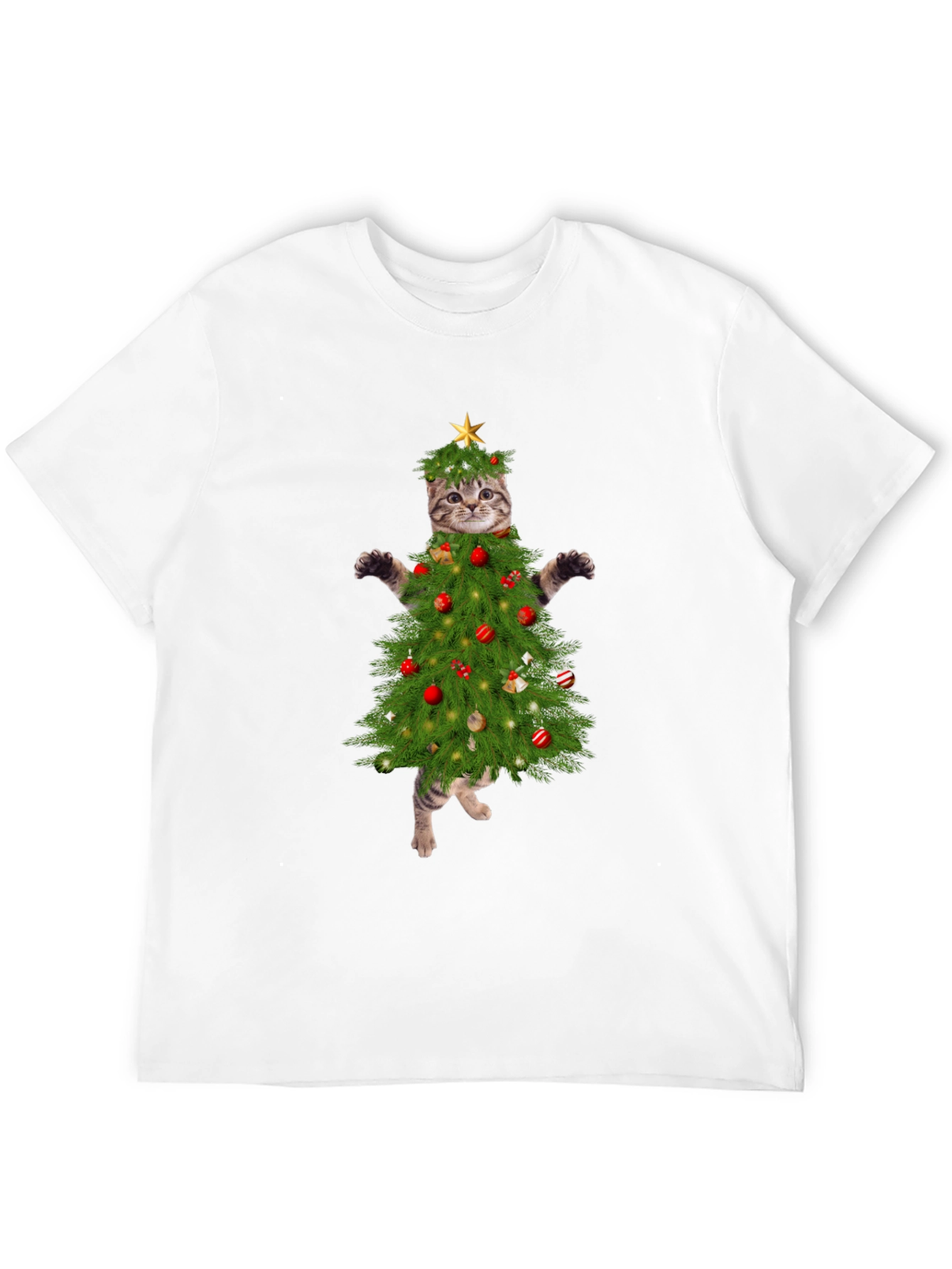 Christmas Cat Tree T-Shirt - Holiday Apparel