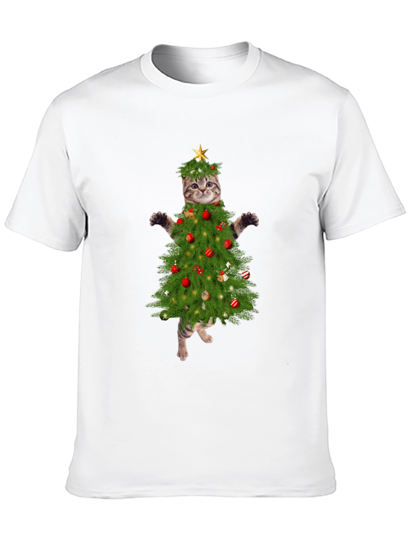 Christmas Cat Tree T-Shirt - Holiday Apparel
