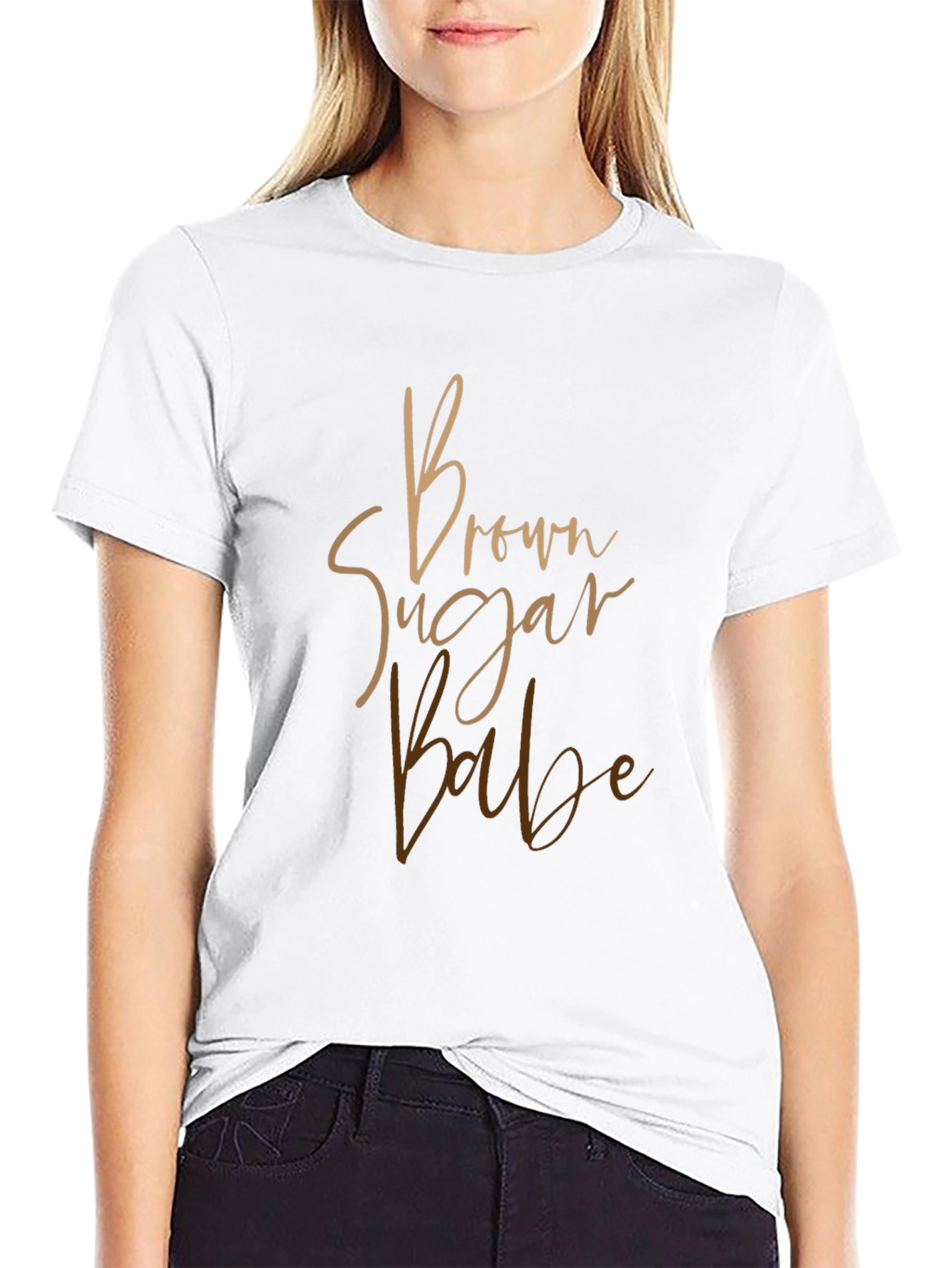 Brown Sugar Babe Black T-Shirt