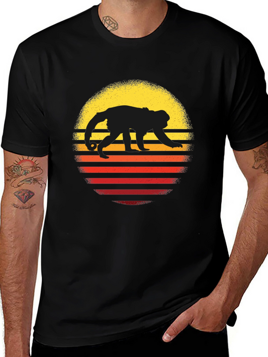 Retro Monkey Sunset T-Shirt