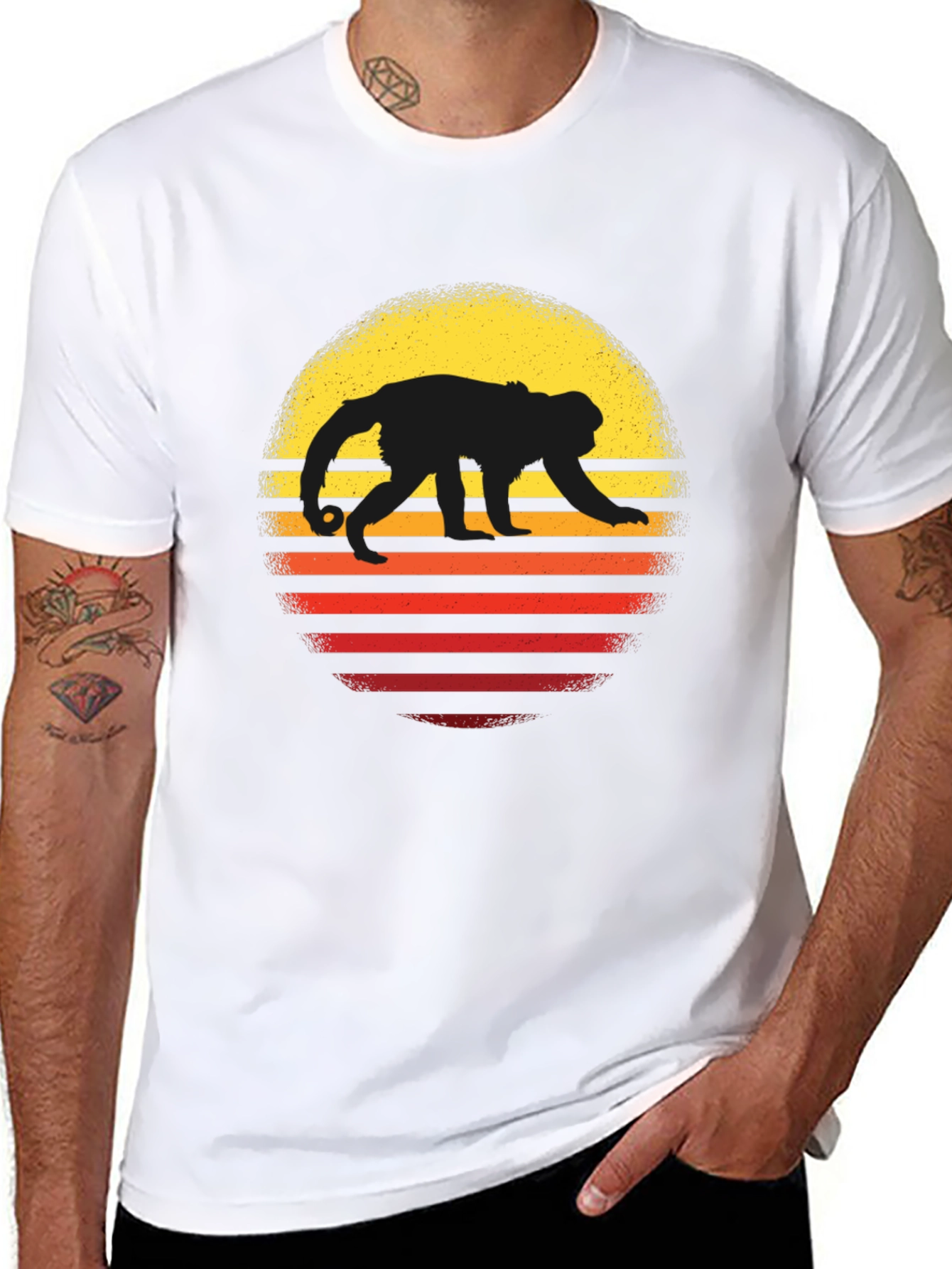 Retro Monkey Sunset T-Shirt
