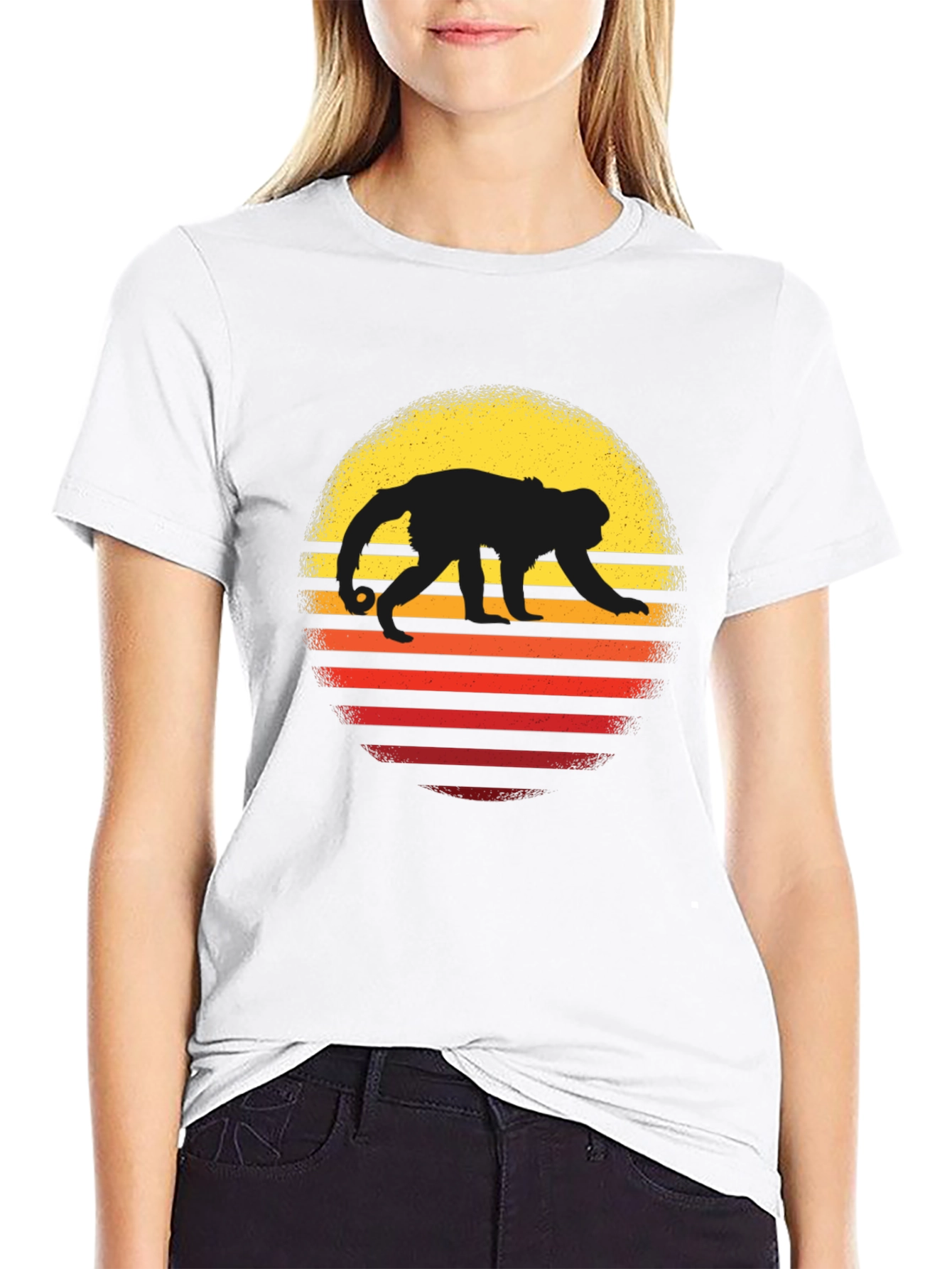 Retro Monkey Sunset T-Shirt