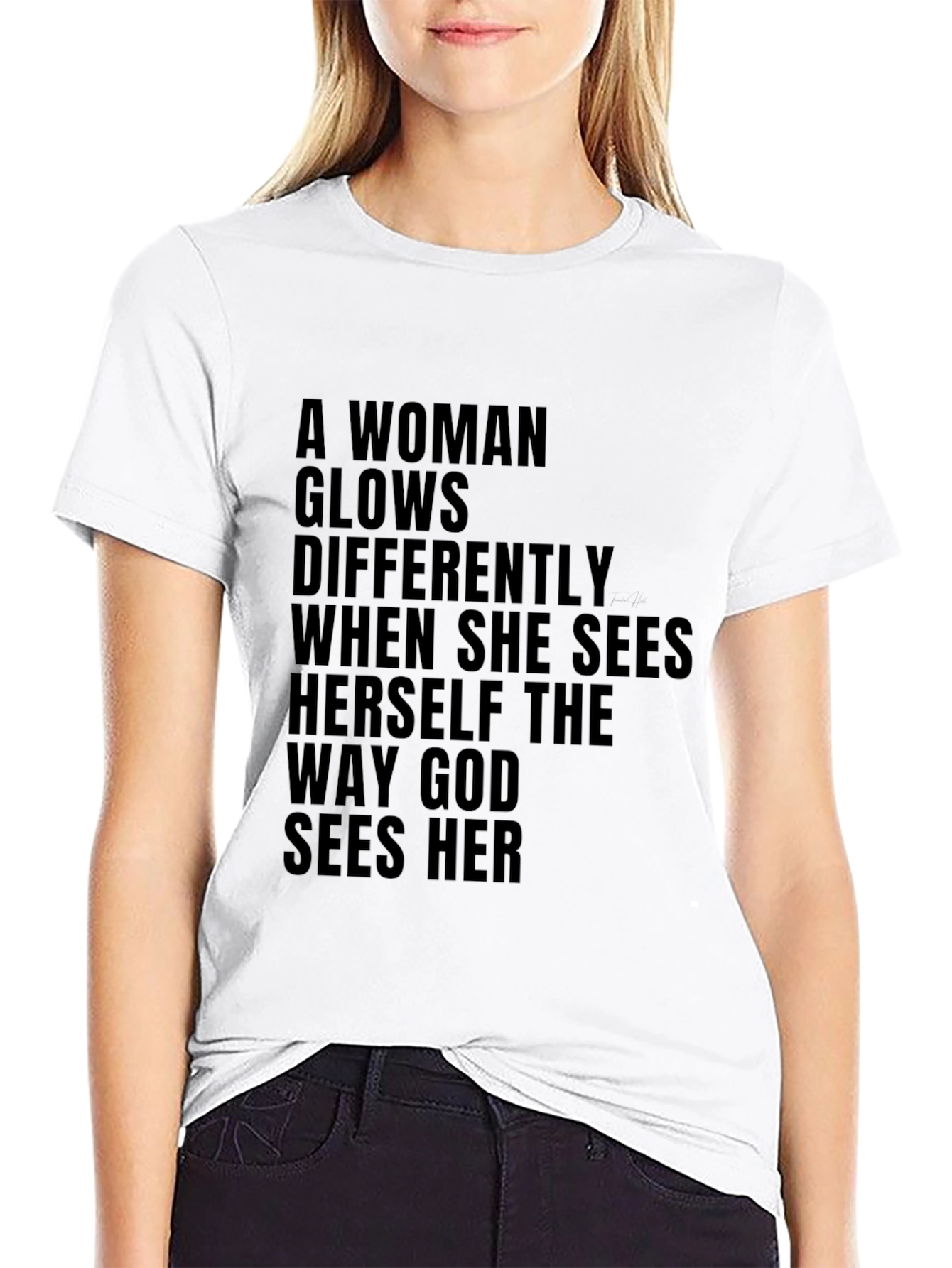 Inspirational Womens T-Shirt God Sees Her
