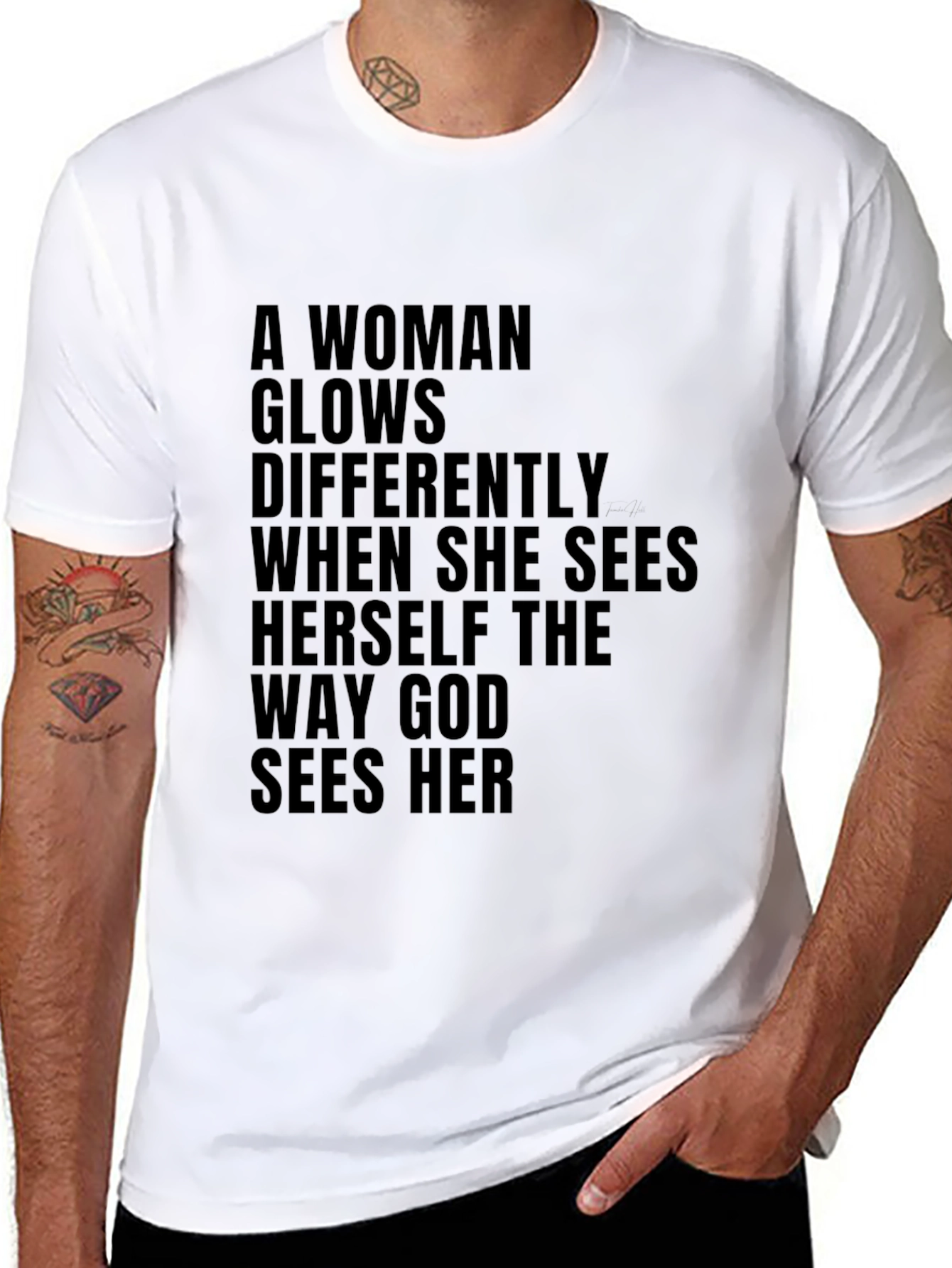 Inspirational Womens T-Shirt God Sees Her
