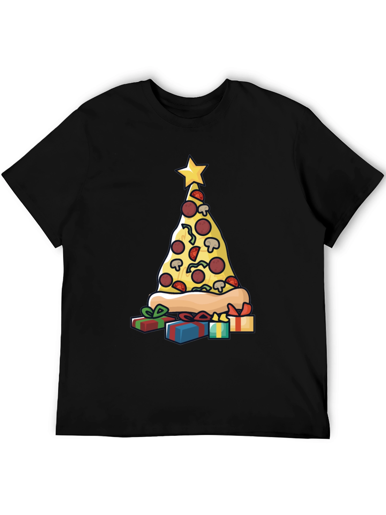 Pizza Christmas Tree T-Shirt - Holiday Fun