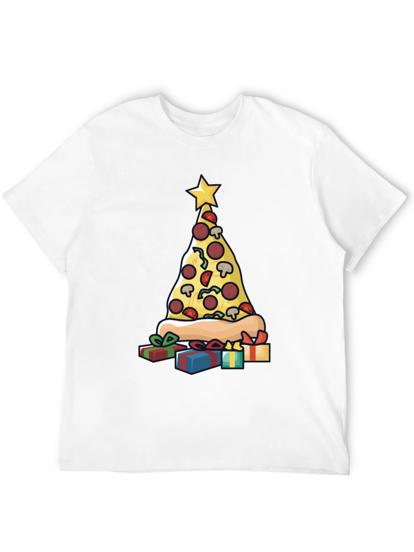 Pizza Christmas Tree T-Shirt - Holiday Fun