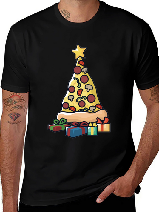 Pizza Christmas Tree T-Shirt - Holiday Fun