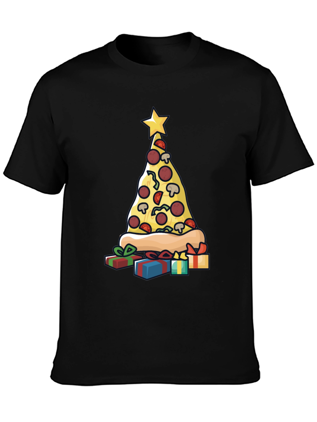 Pizza Christmas Tree T-Shirt - Holiday Fun