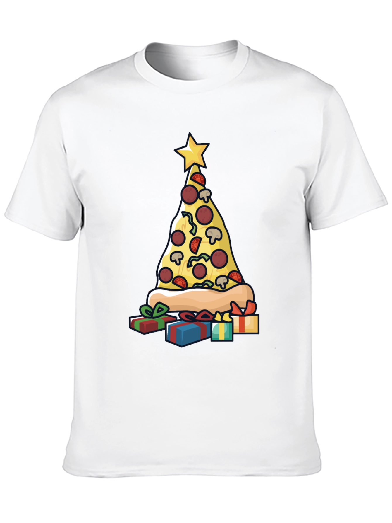 Pizza Christmas Tree T-Shirt - Holiday Fun