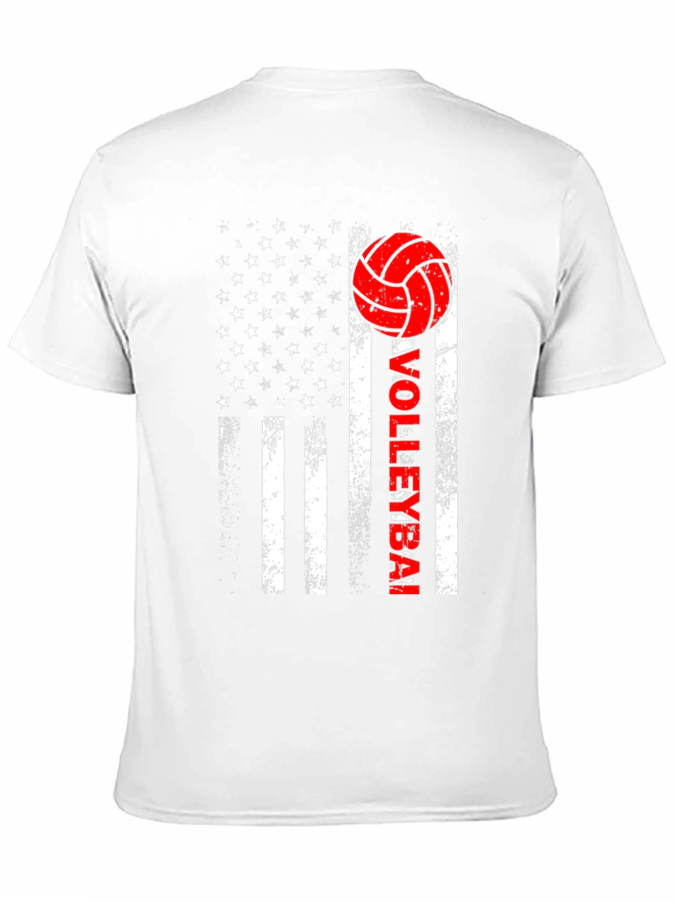 Volleyball American Flag Graphic T-Shirt