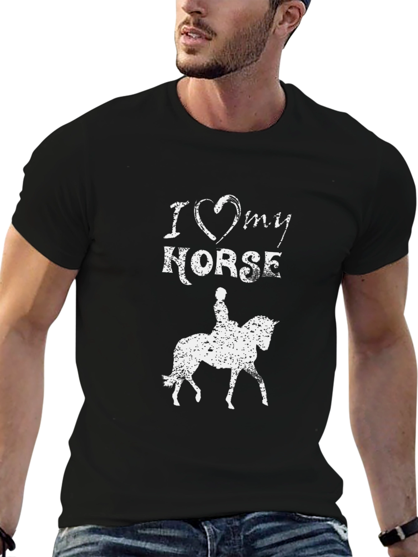 I Love My Horse T-Shirt Equestrian Riding Gift