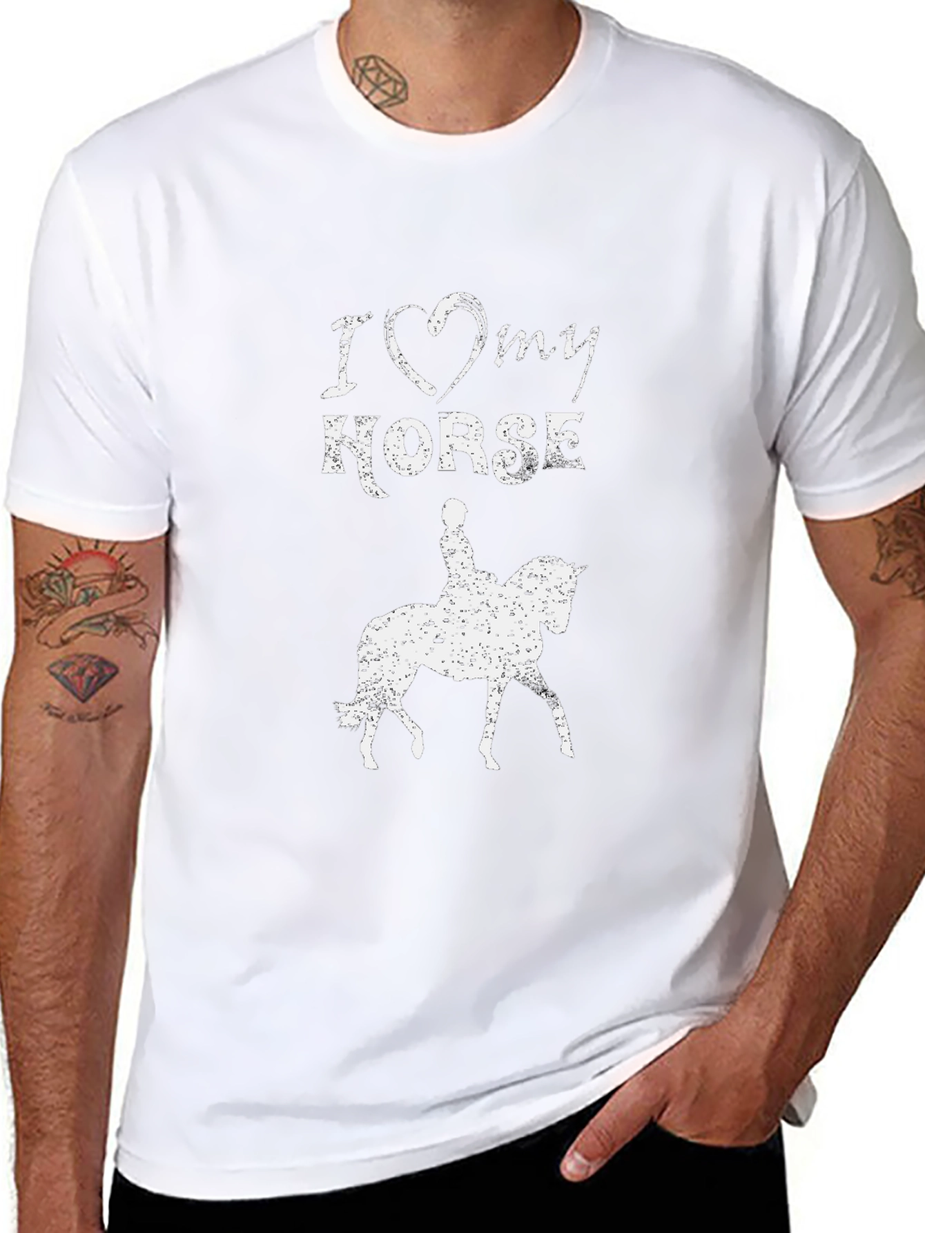I Love My Horse T-Shirt Equestrian Riding Gift